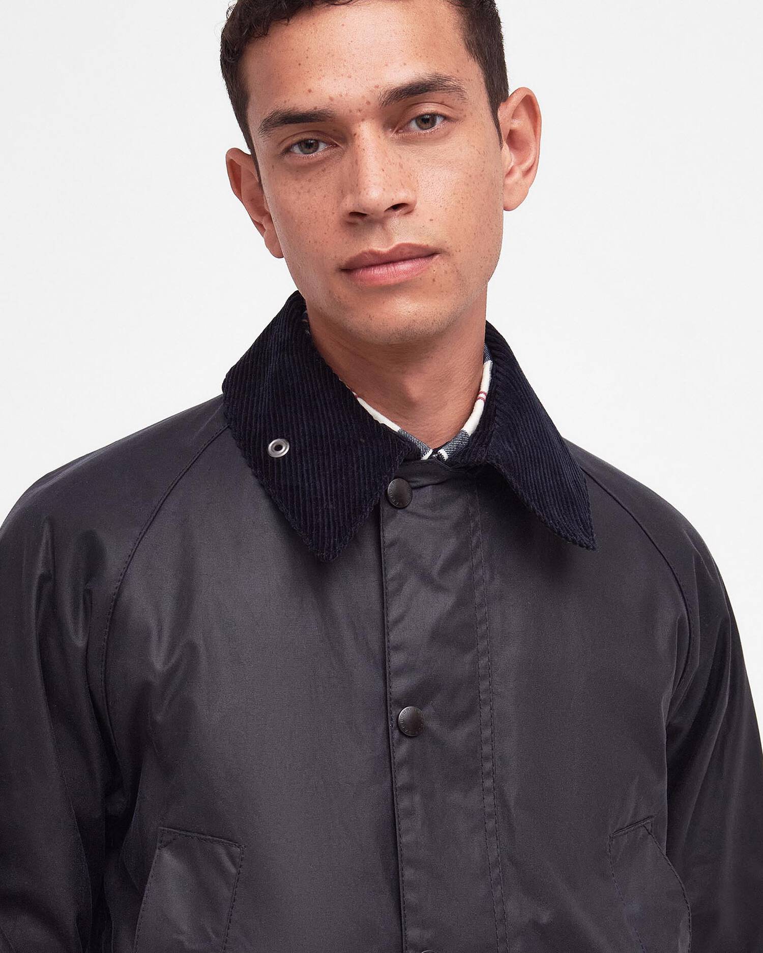 Barbour Bedale Wax Jacket in Classic Navy - M. Dumas and Sons