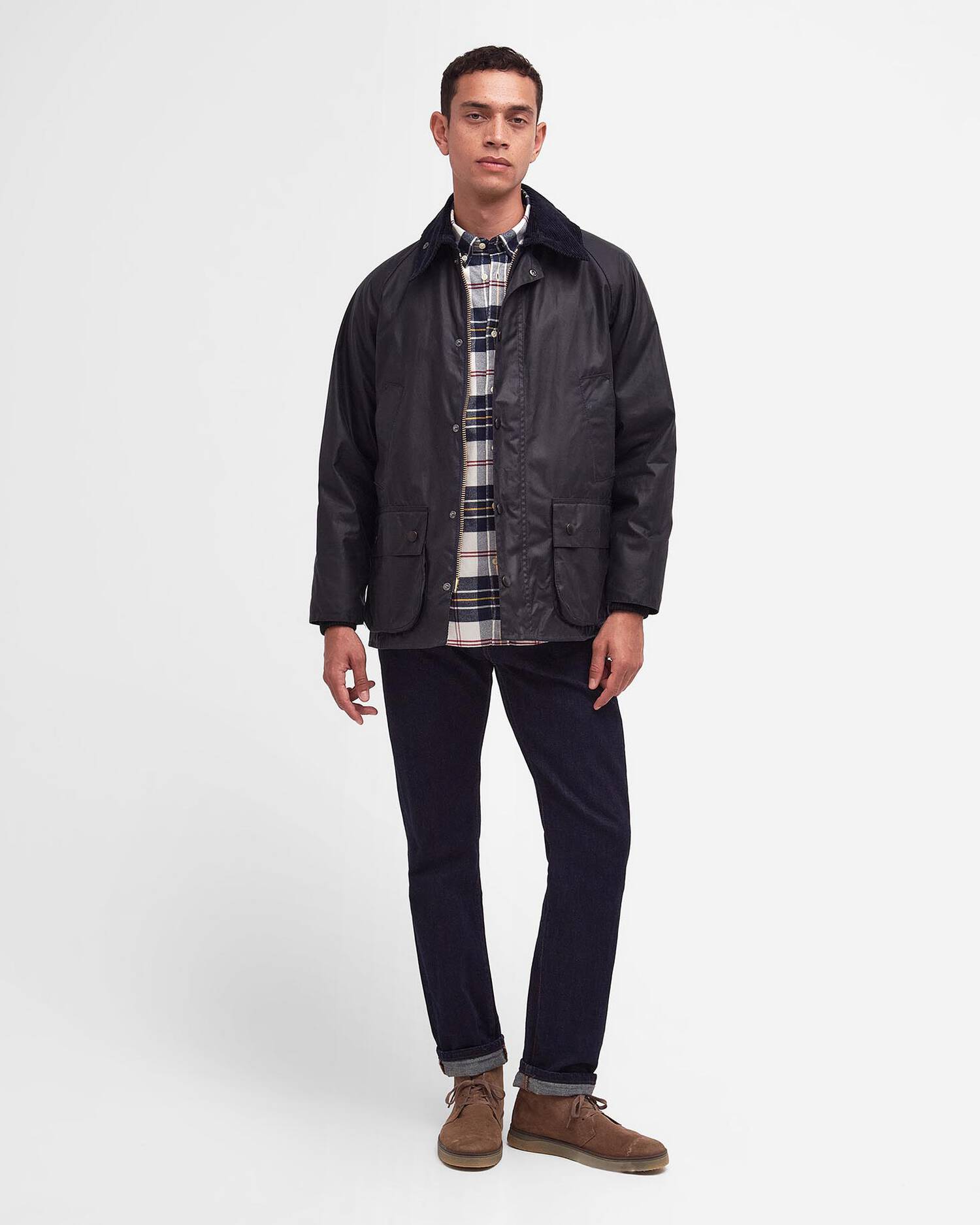 Barbour Jackets Bedale Wax Jacket in Classic Navy