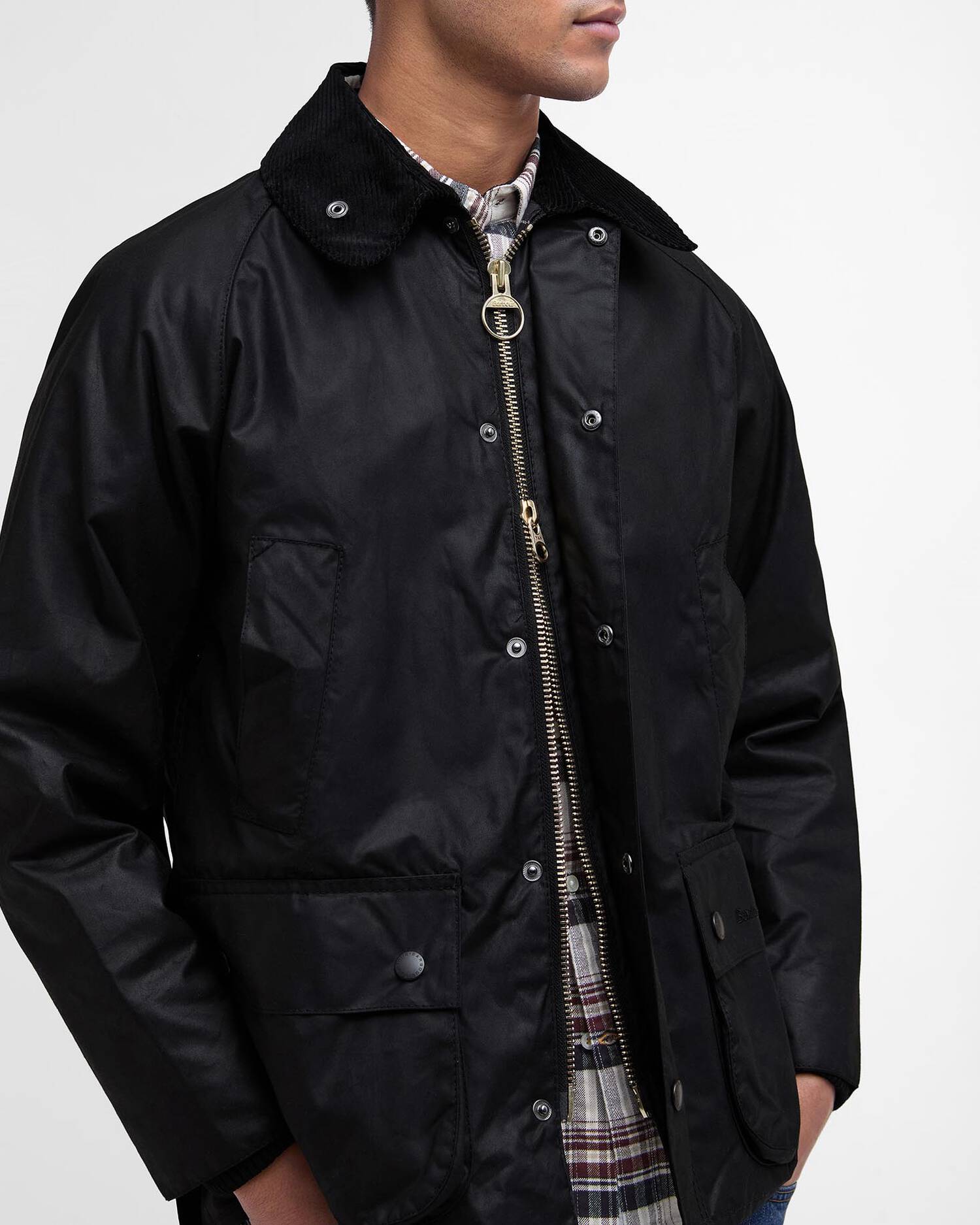 Barbour Jackets Bedale Waxed Jacket in Black