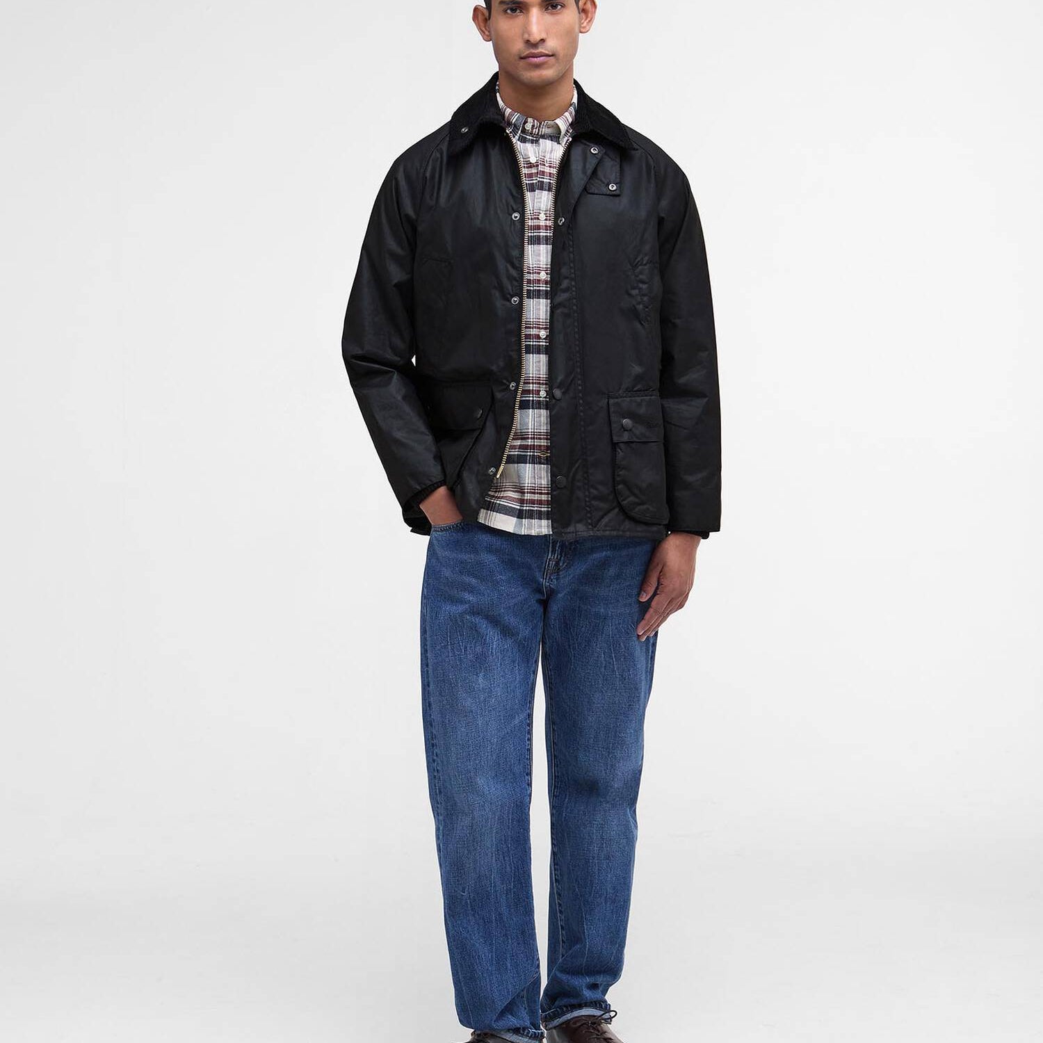 Barbour Jackets Bedale Waxed Jacket in Black