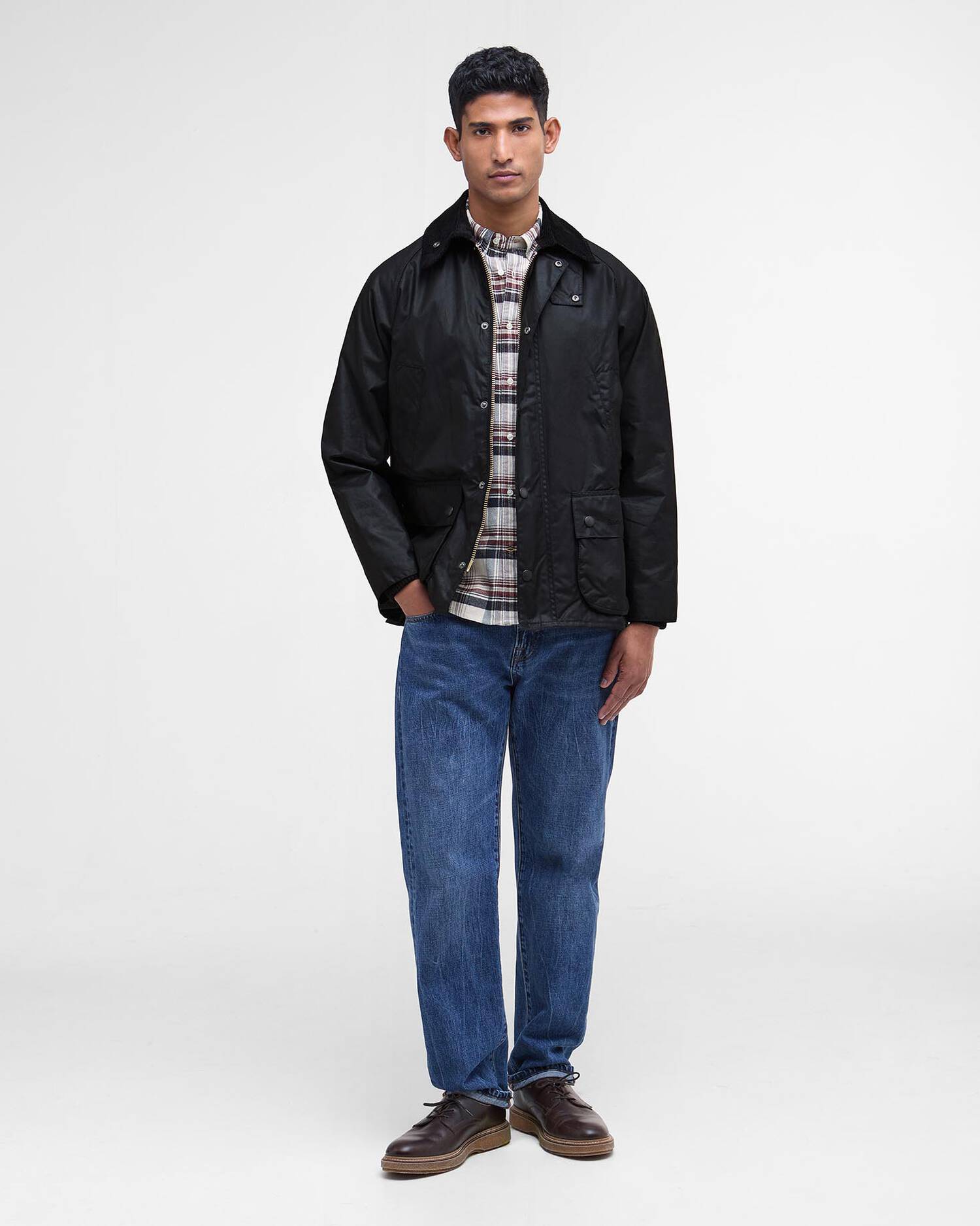 Barbour Jackets Bedale Waxed Jacket in Black