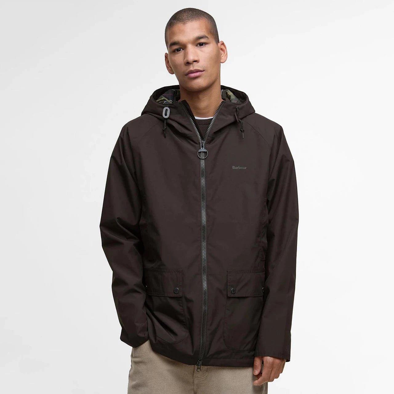 Barbour Jackets BLACK OAK / M Hooded Domus Waterproof Jacket