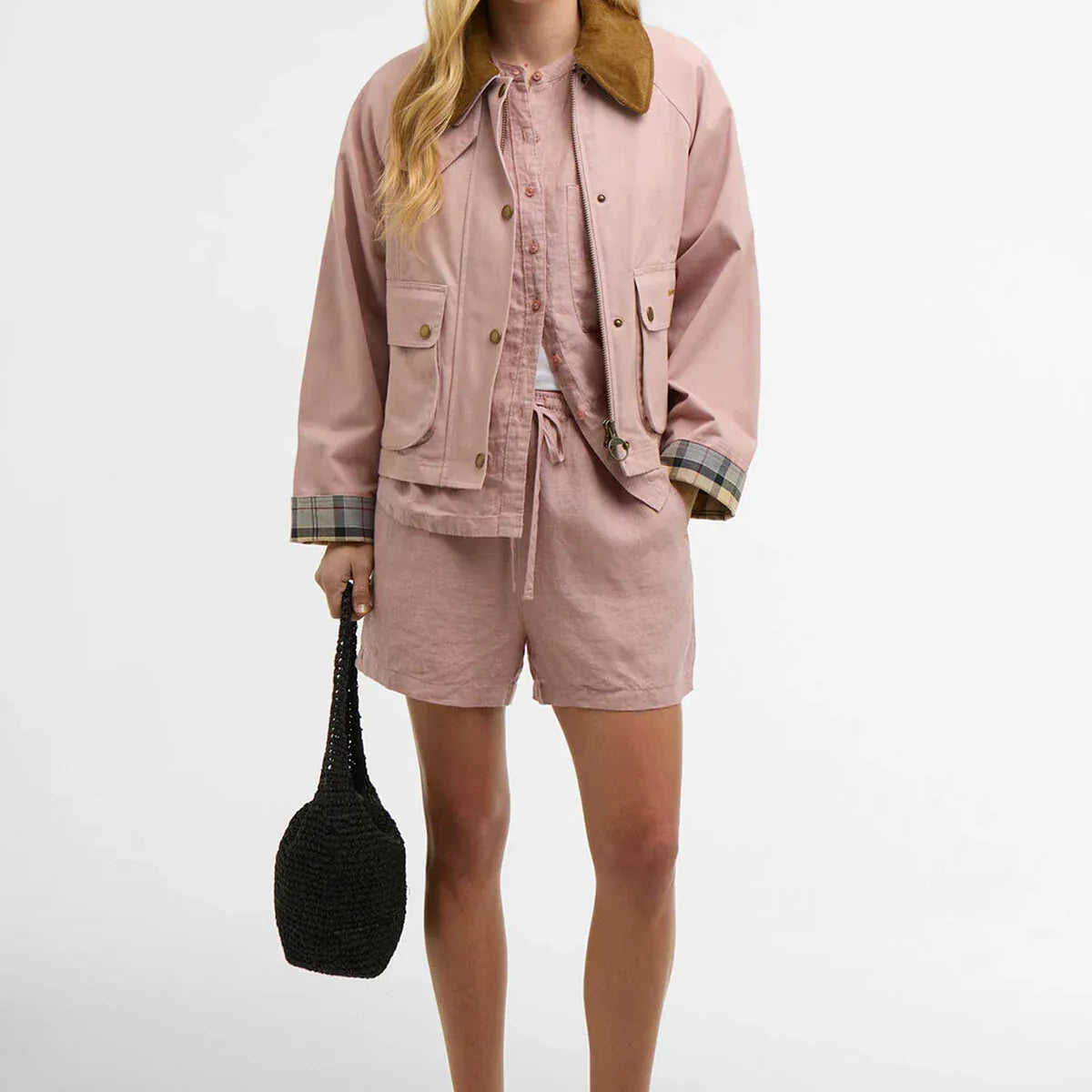 Barbour Jackets Cropped Beadnell Casual Jacket in Gardenia