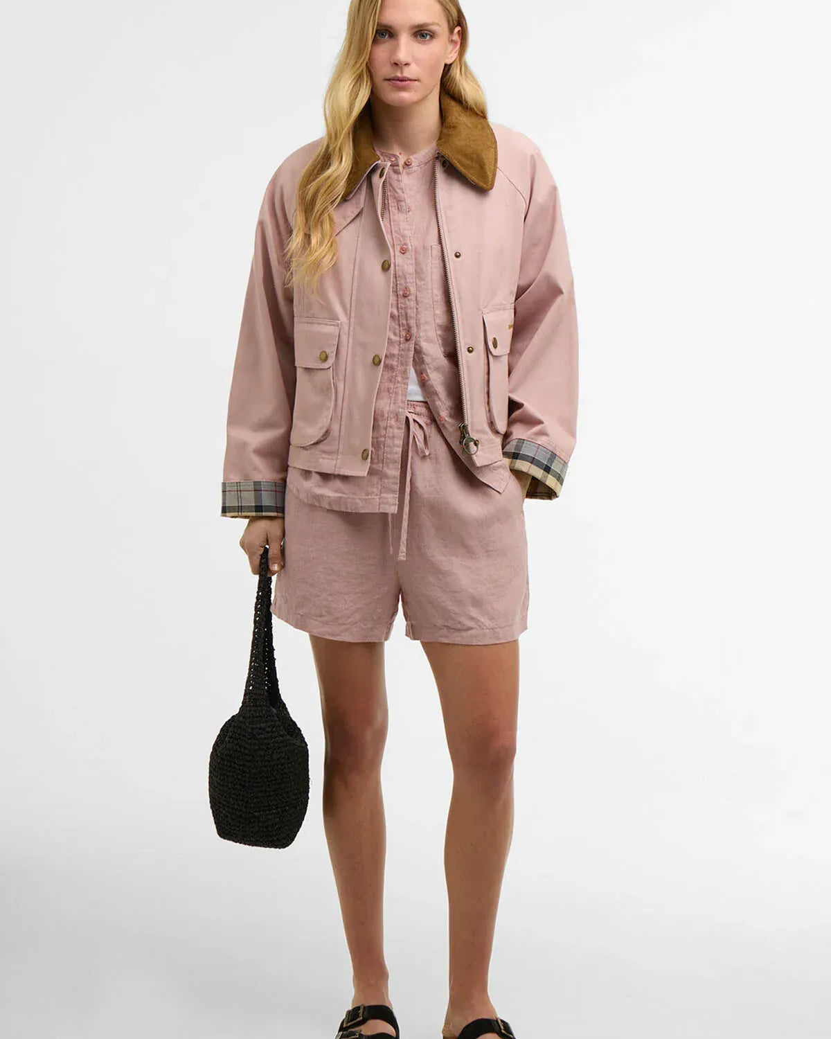 Barbour Jackets Cropped Beadnell Casual Jacket in Gardenia