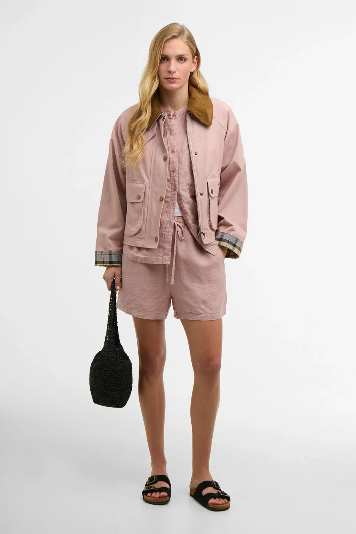 Barbour Jackets Cropped Beadnell Casual Jacket in Gardenia