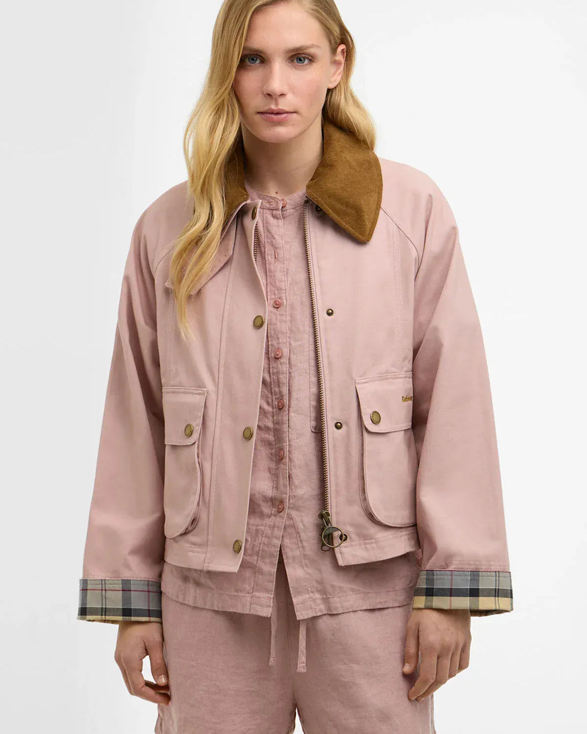 Barbour Jackets Cropped Beadnell Casual Jacket in Gardenia