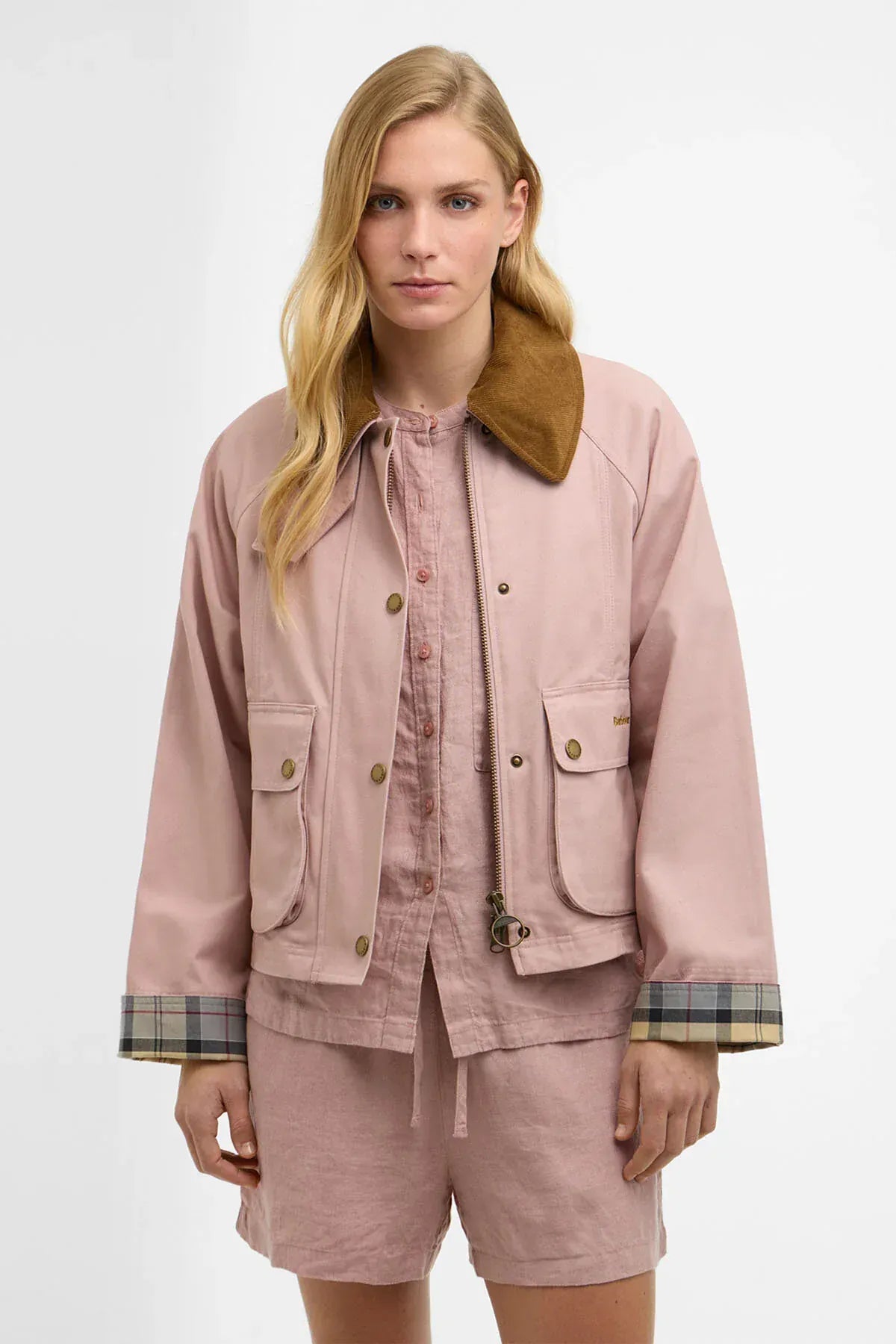 Barbour Jackets Cropped Beadnell Casual Jacket in Gardenia