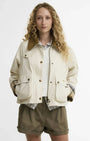 Barbour Jackets Cropped Beadnell Casual Jacket in Light Pearl