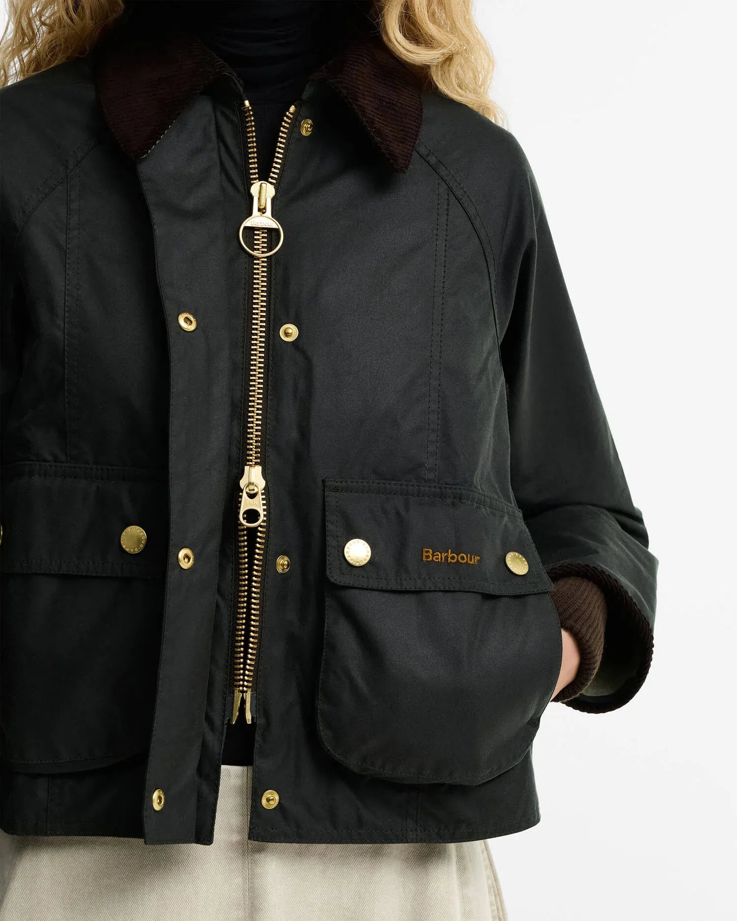Barbour Jackets Cropped Beadnell Waxed Jacket
