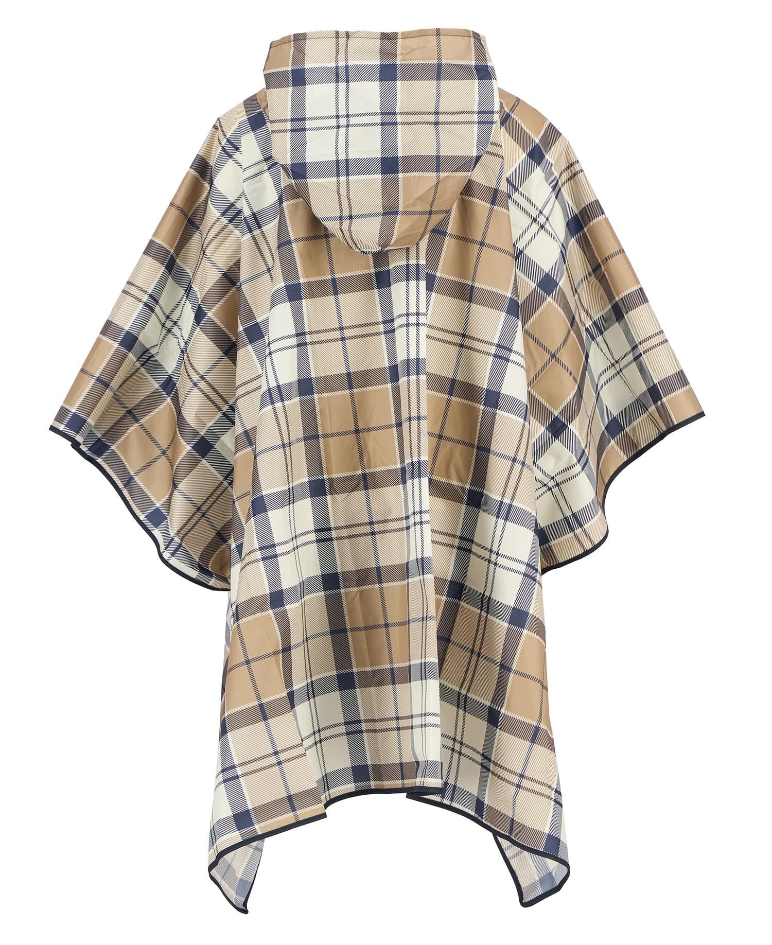 Barbour Jackets HESSIAN/NAVY BR52 / OS Portree Tartan Showerproof Poncho