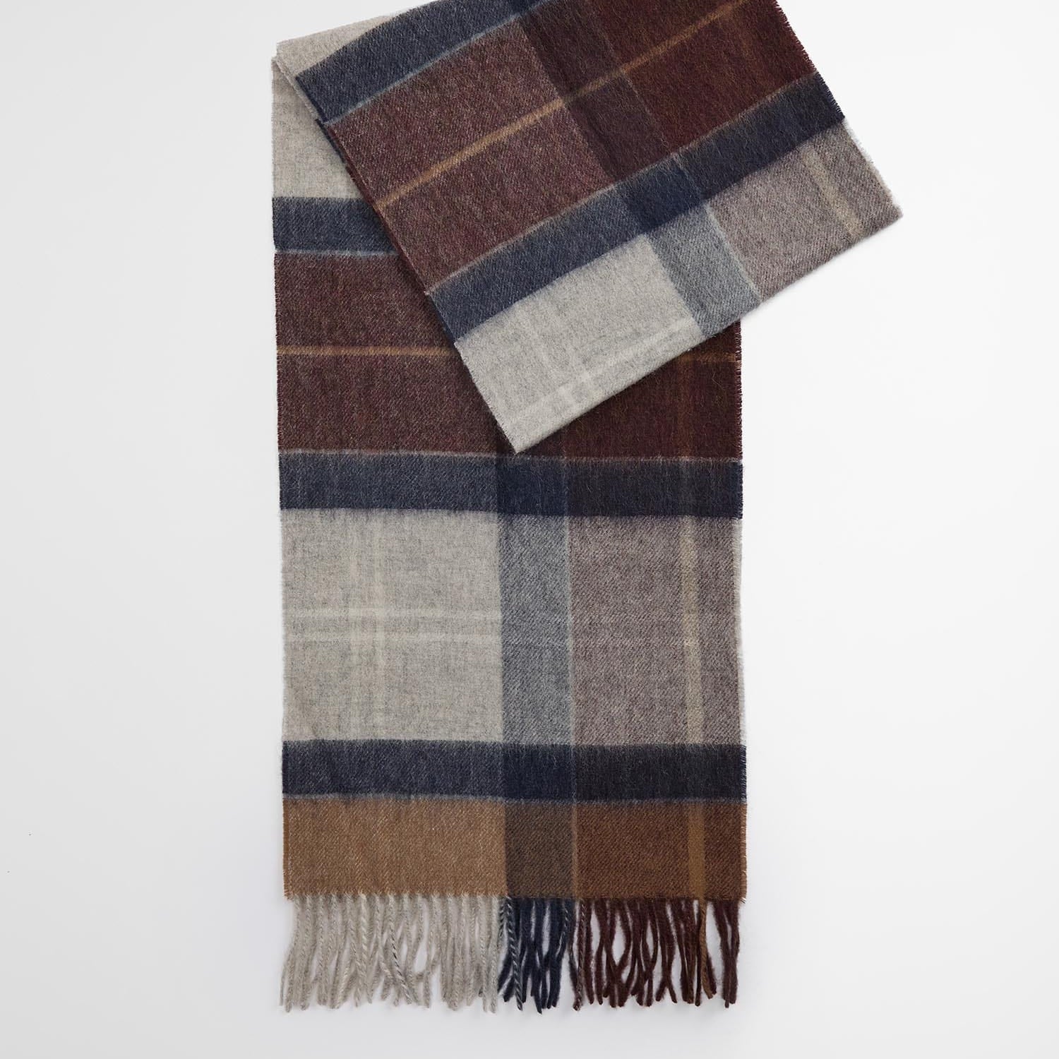 Barbour Jackets Inverness Tartan Scarf in Midnight Oak Tartan