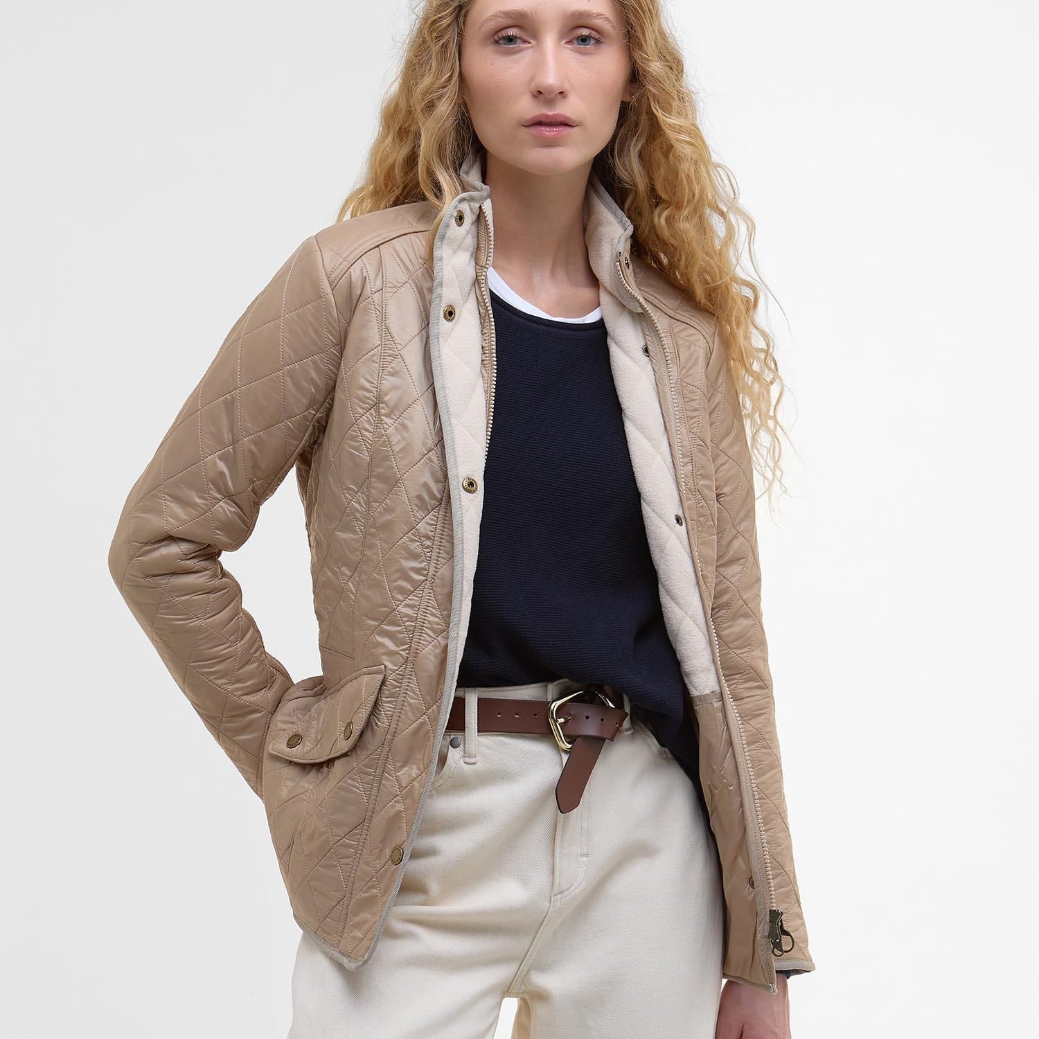 Barbour Jackets LIGHT FAWN / 2 Cavalry Polarquilt Jacket
