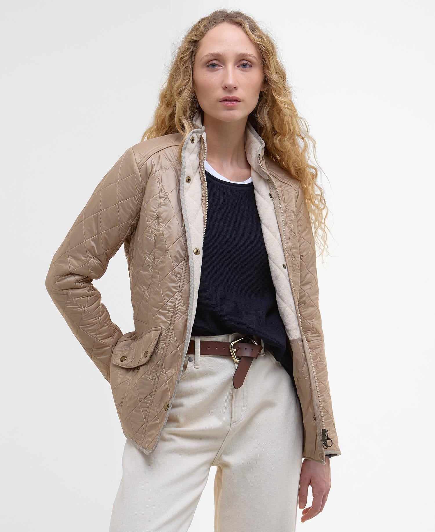 Barbour Jackets LIGHT FAWN / 2 Cavalry Polarquilt Jacket