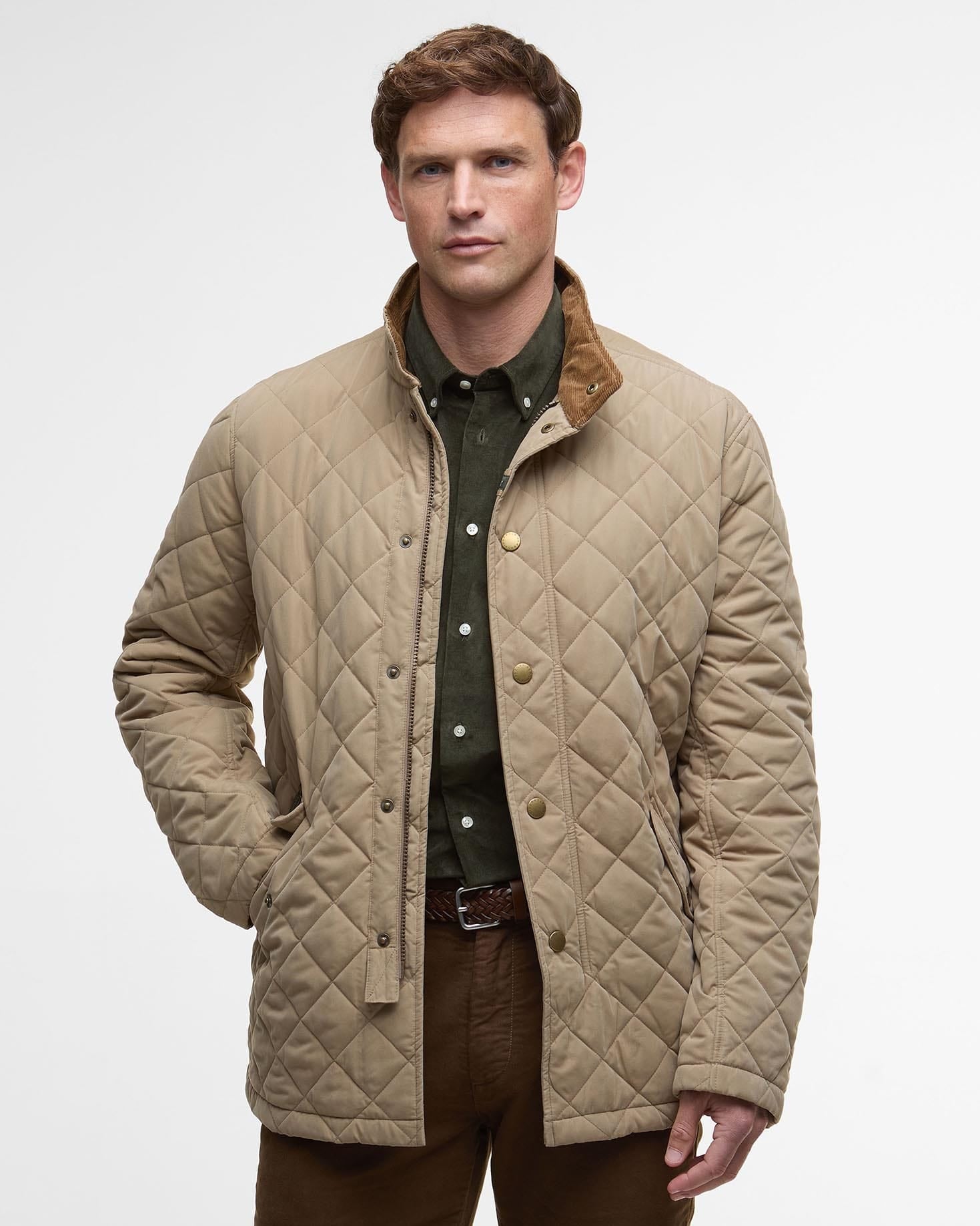Barbour Jackets MILITARY BROWN / S Shoveler Quilted Jacket