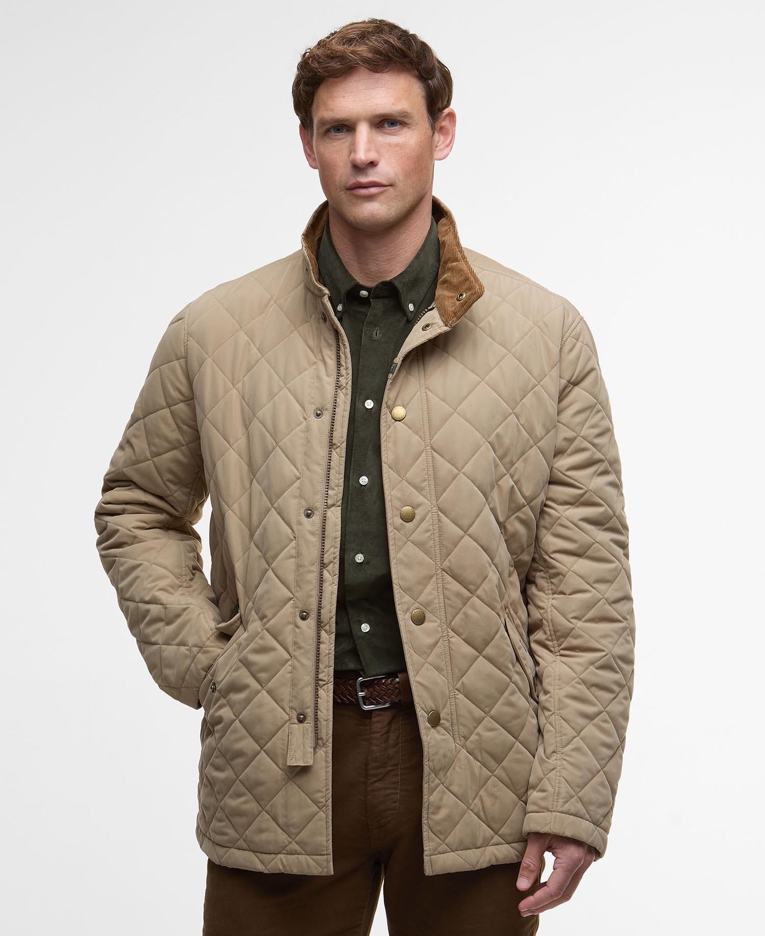 Barbour Jackets MILITARY BROWN / S Shoveler Quilted Jacket