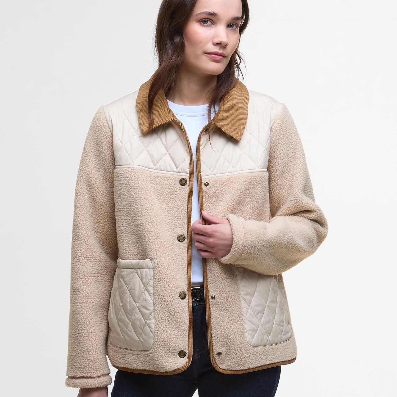 Barbour Jackets NATURAL/BLANC / 4 Laurel Fleece
