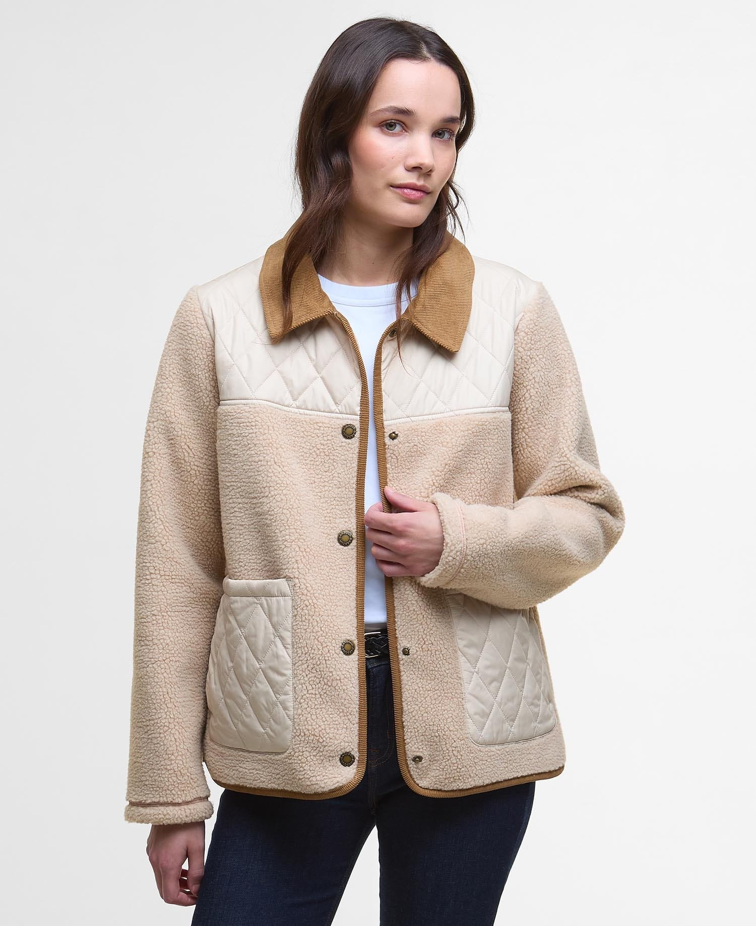 Barbour Jackets NATURAL/BLANC / 4 Laurel Fleece