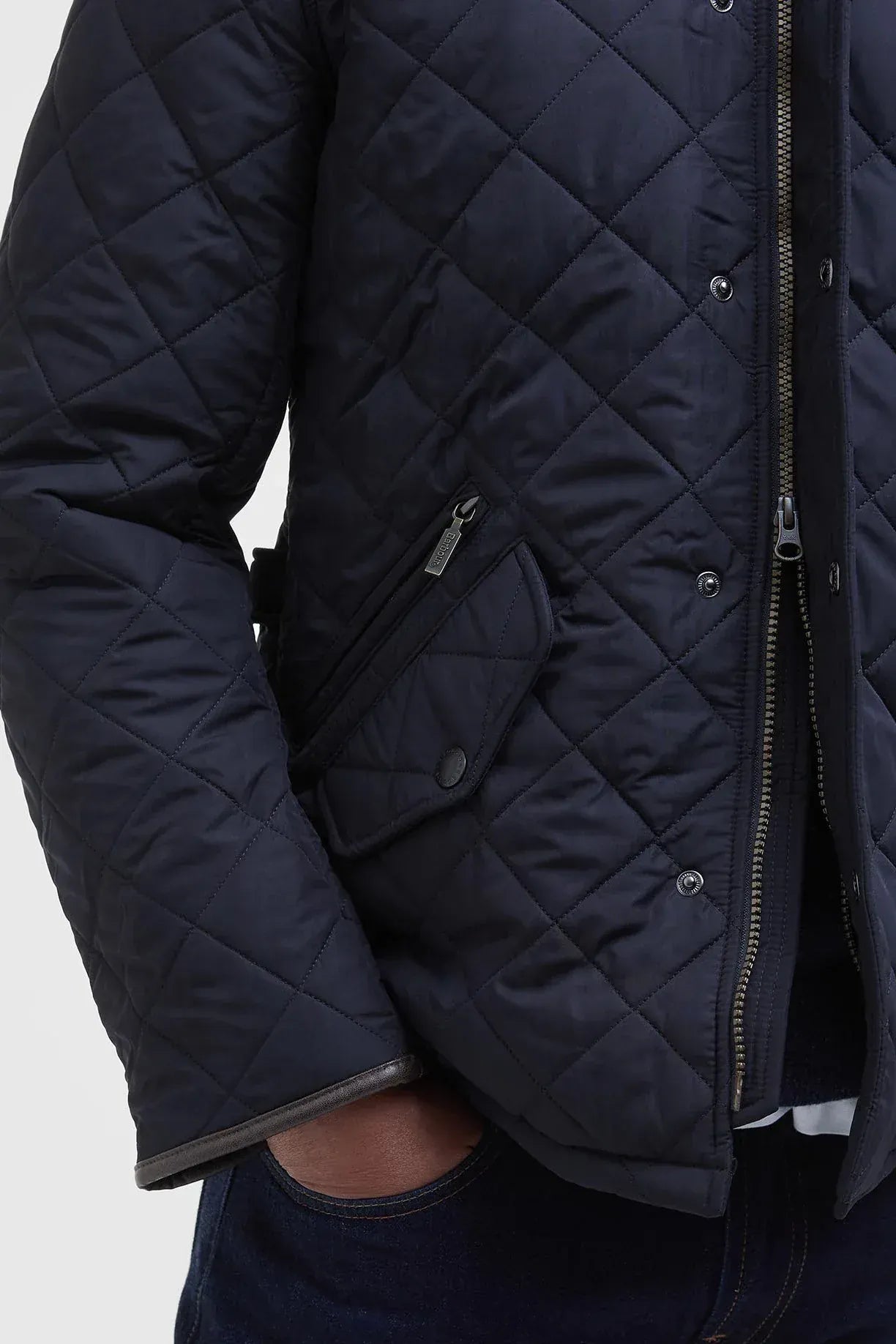 Barbour Jackets Powell Quilted Jacket in Navy