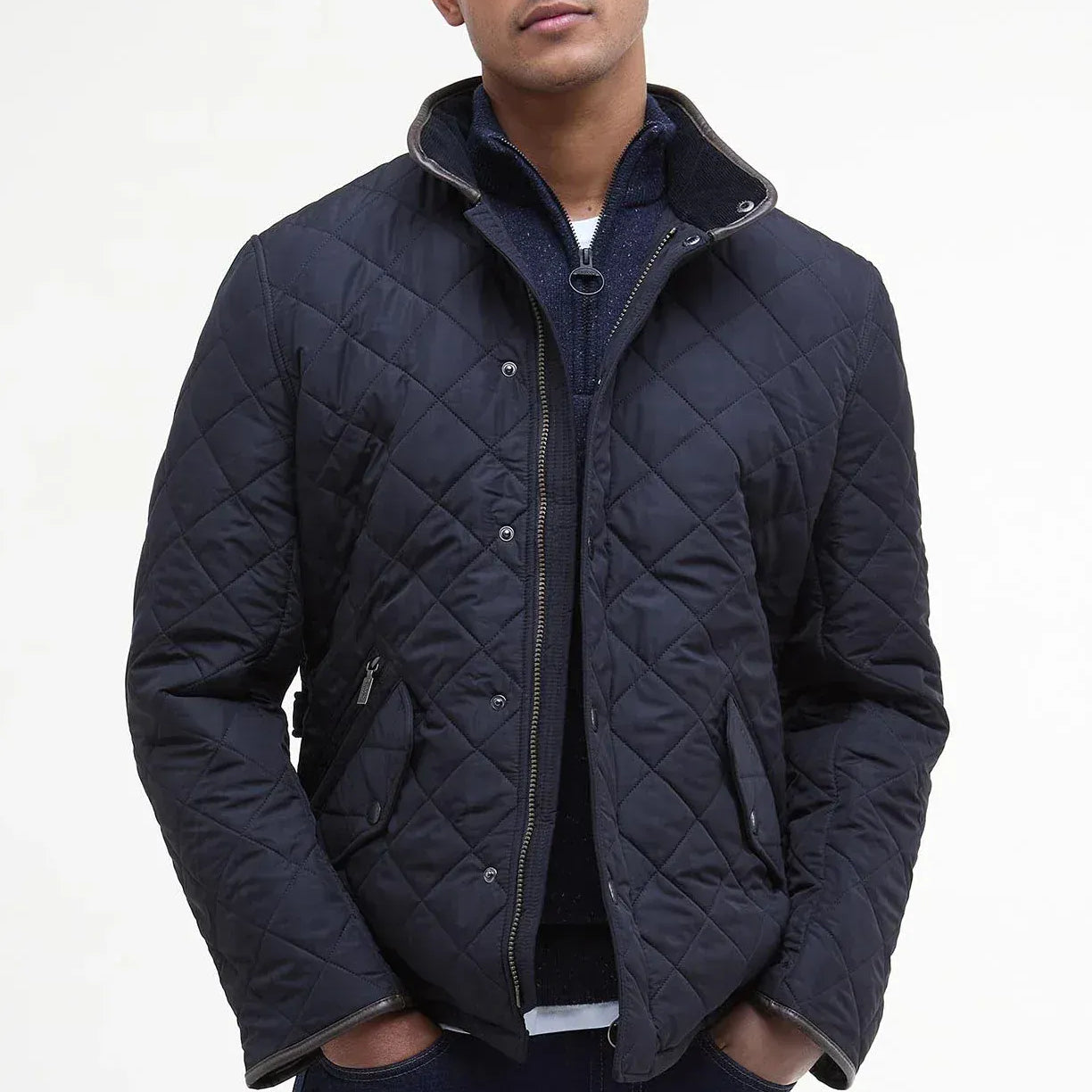 Barbour Jackets Powell Quilted Jacket in Navy