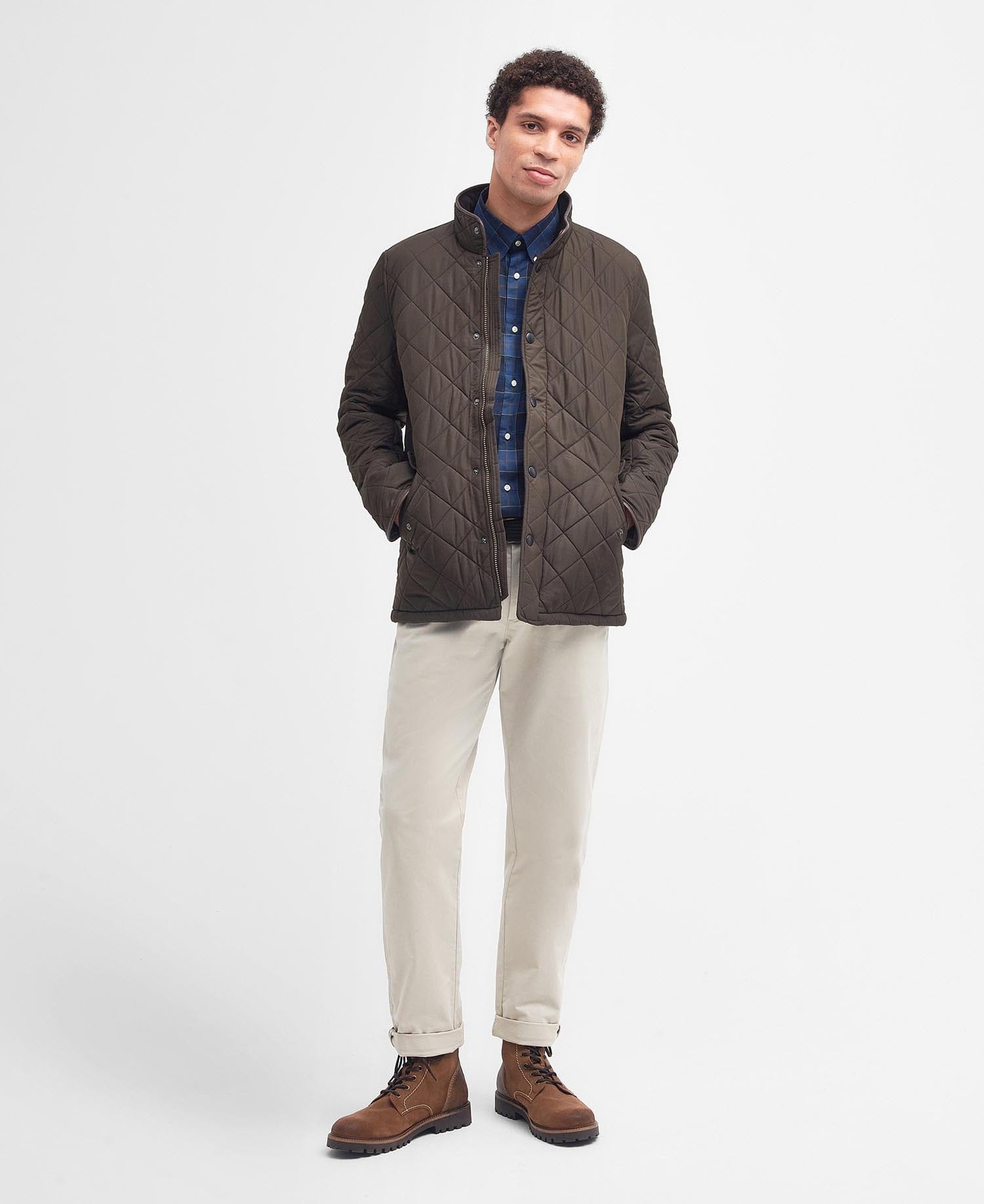 Barbour Jackets Powell Quilted Jacket in Olive