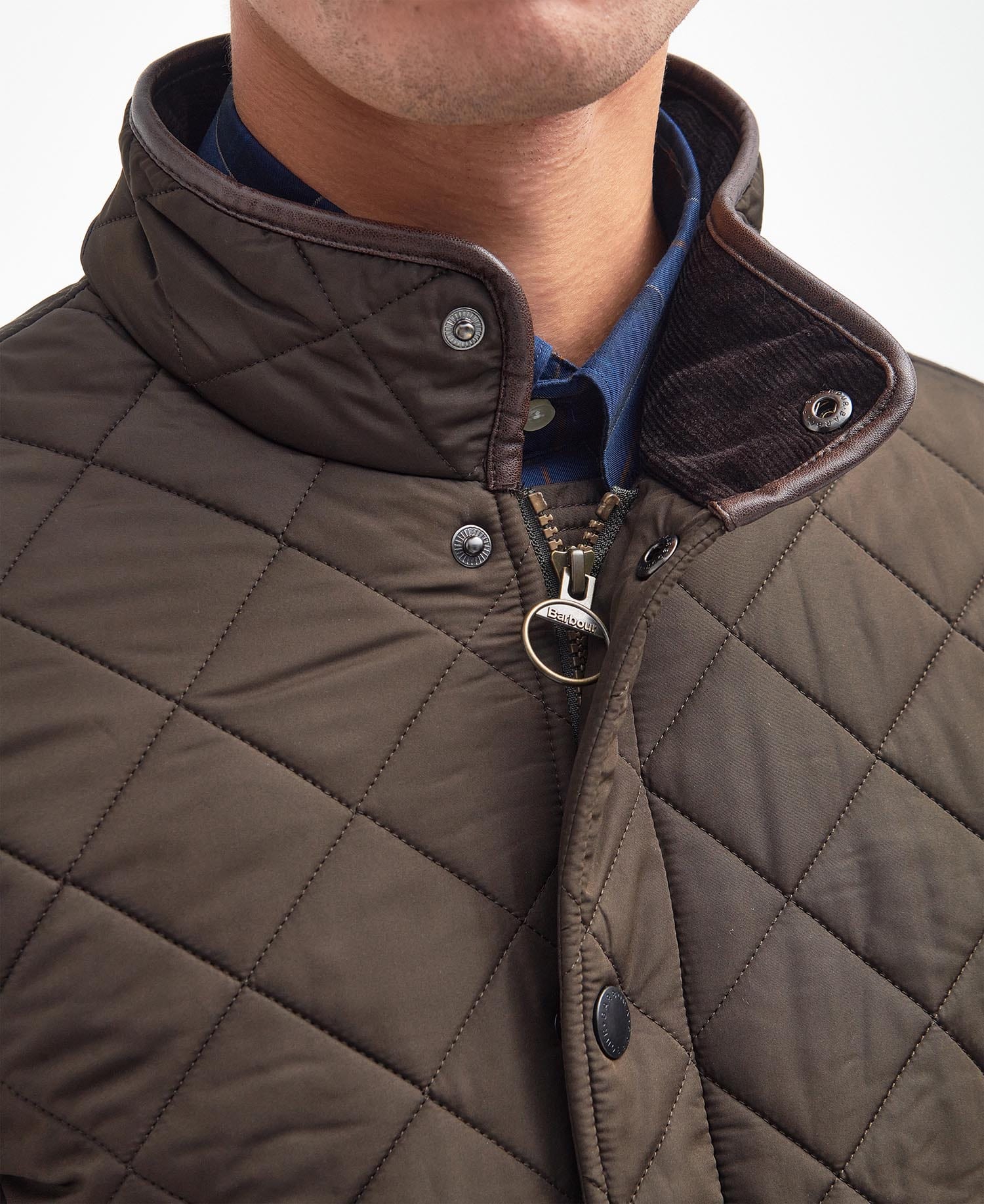 Barbour Jackets Powell Quilted Jacket in Olive
