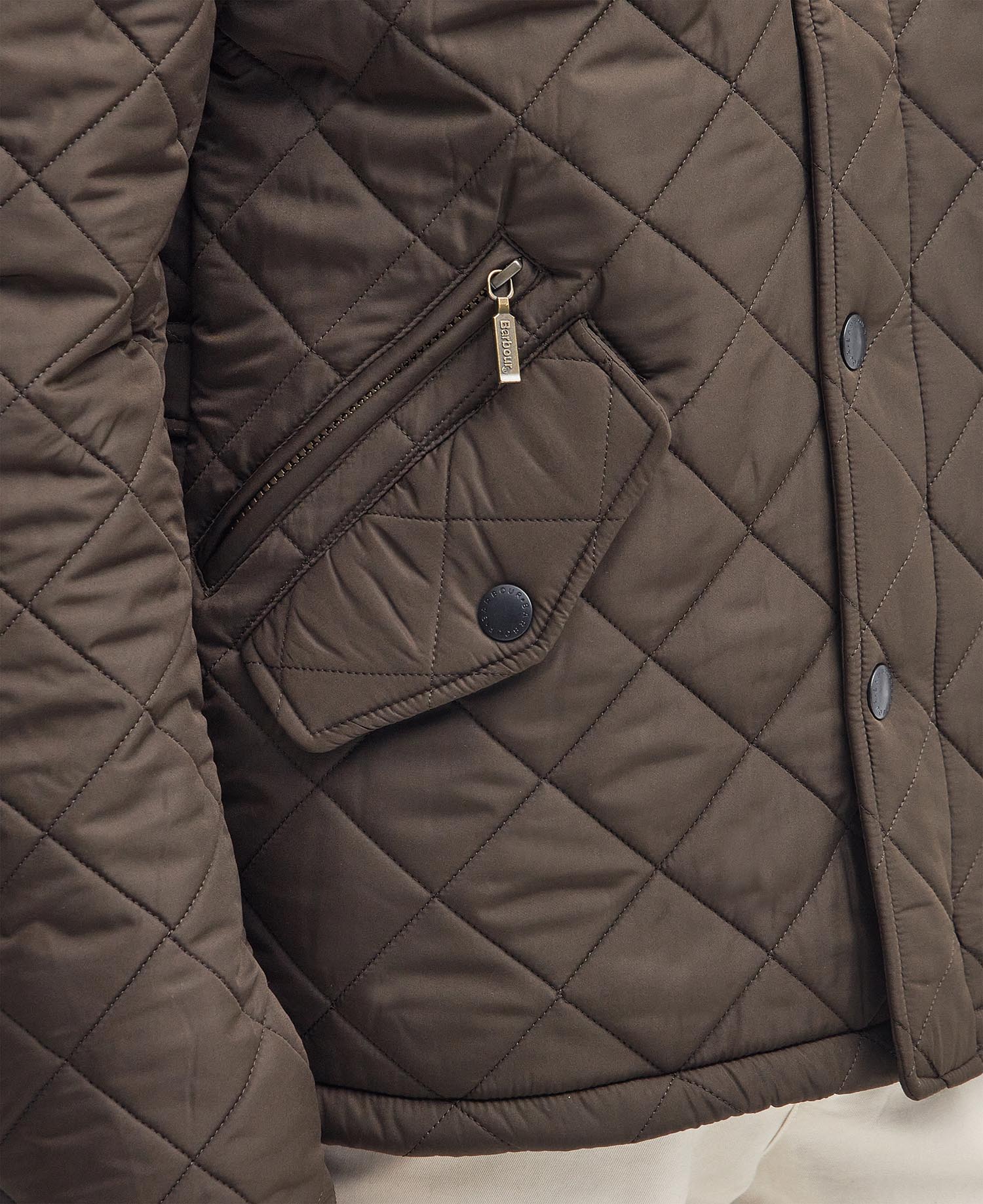 Barbour Jackets Powell Quilted Jacket in Olive