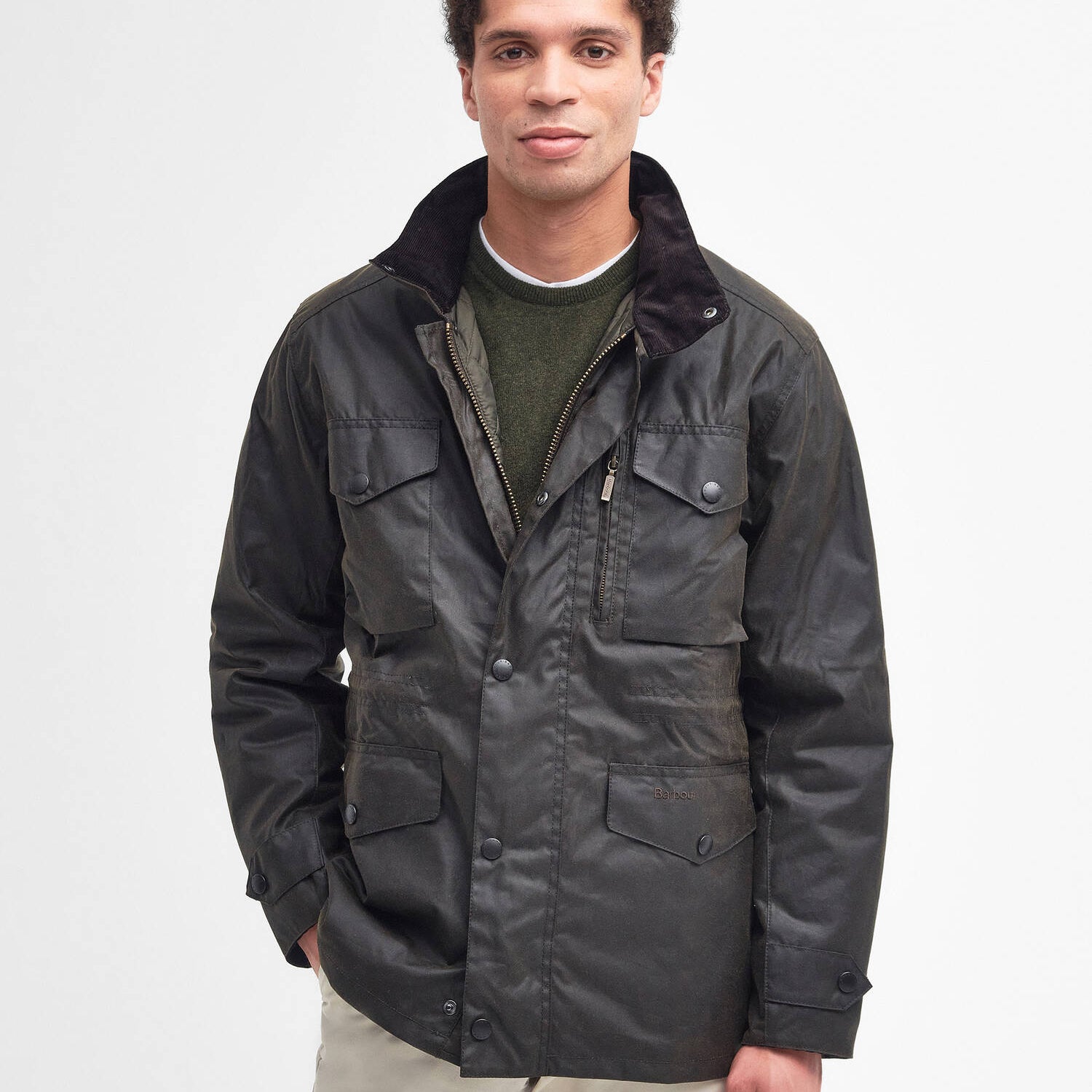 Barbour Jackets Sapper Waxed Jacket in Olive