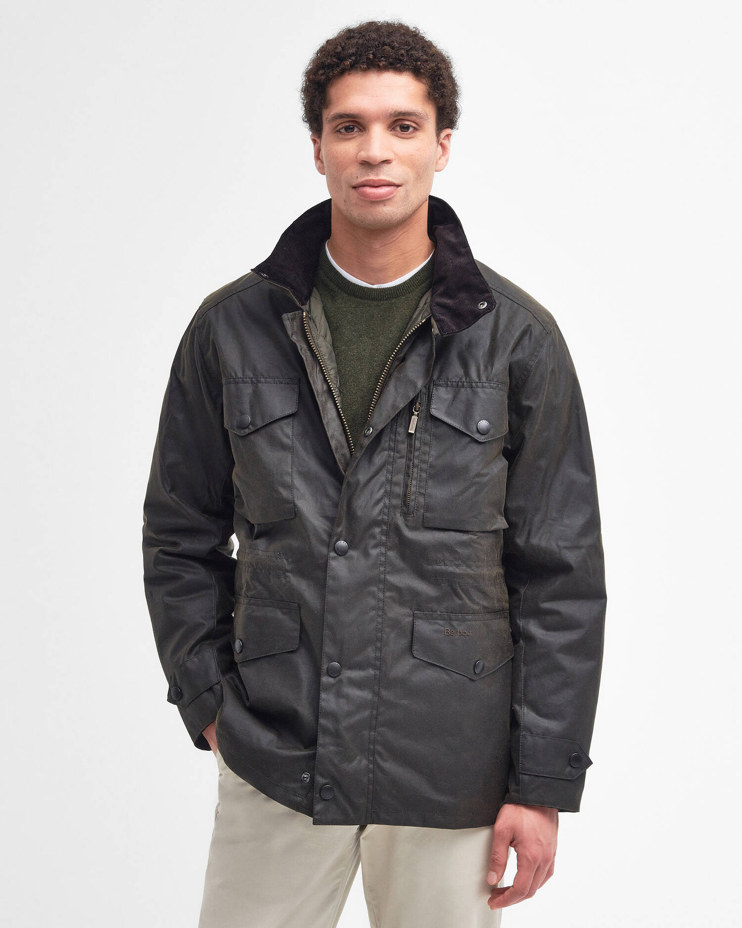 Barbour Jackets Sapper Waxed Jacket in Olive
