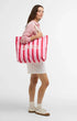 Barbour Luggage CHERRY Emily Stripe Tote Bag