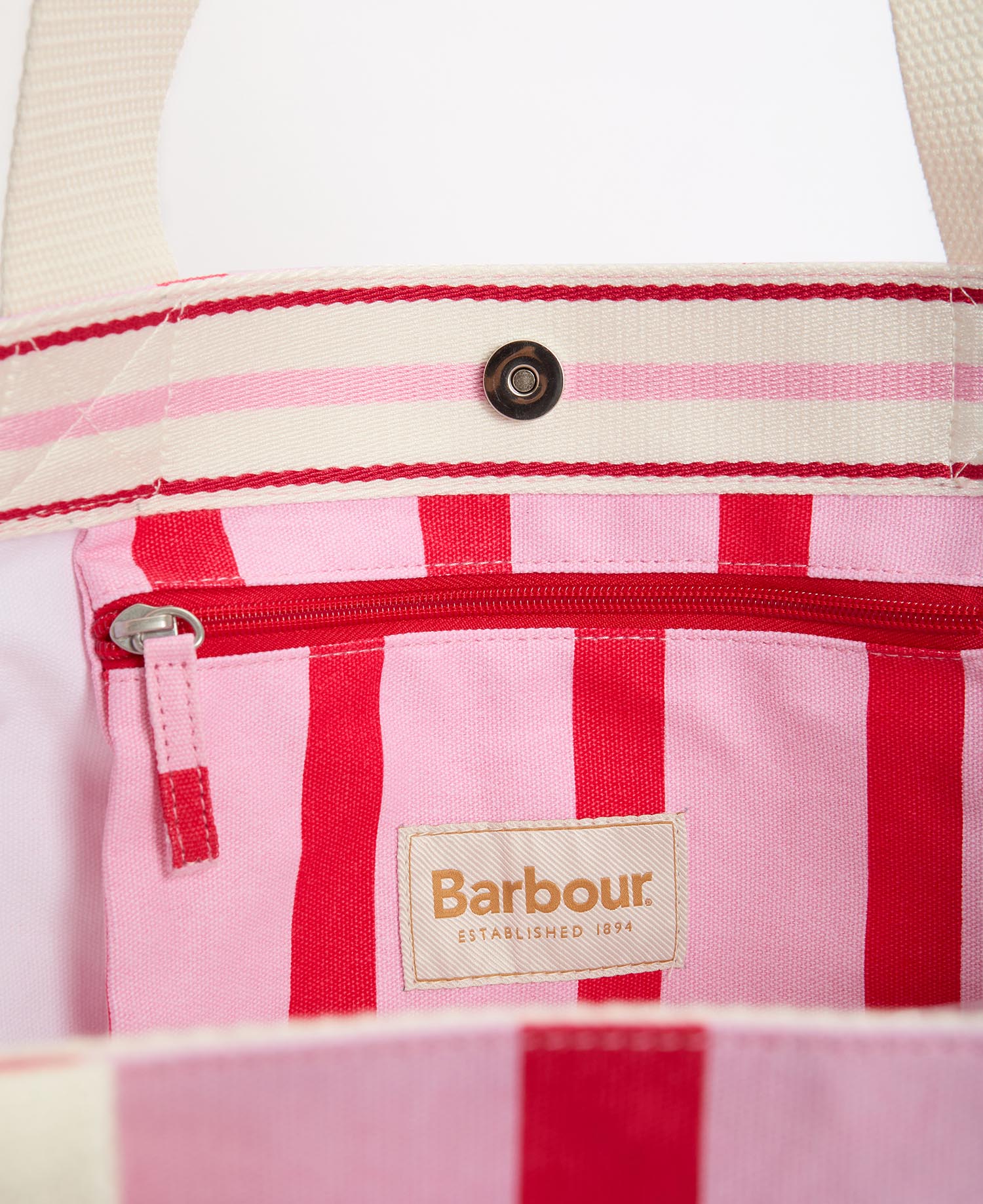 Barbour Luggage CHERRY Emily Stripe Tote Bag