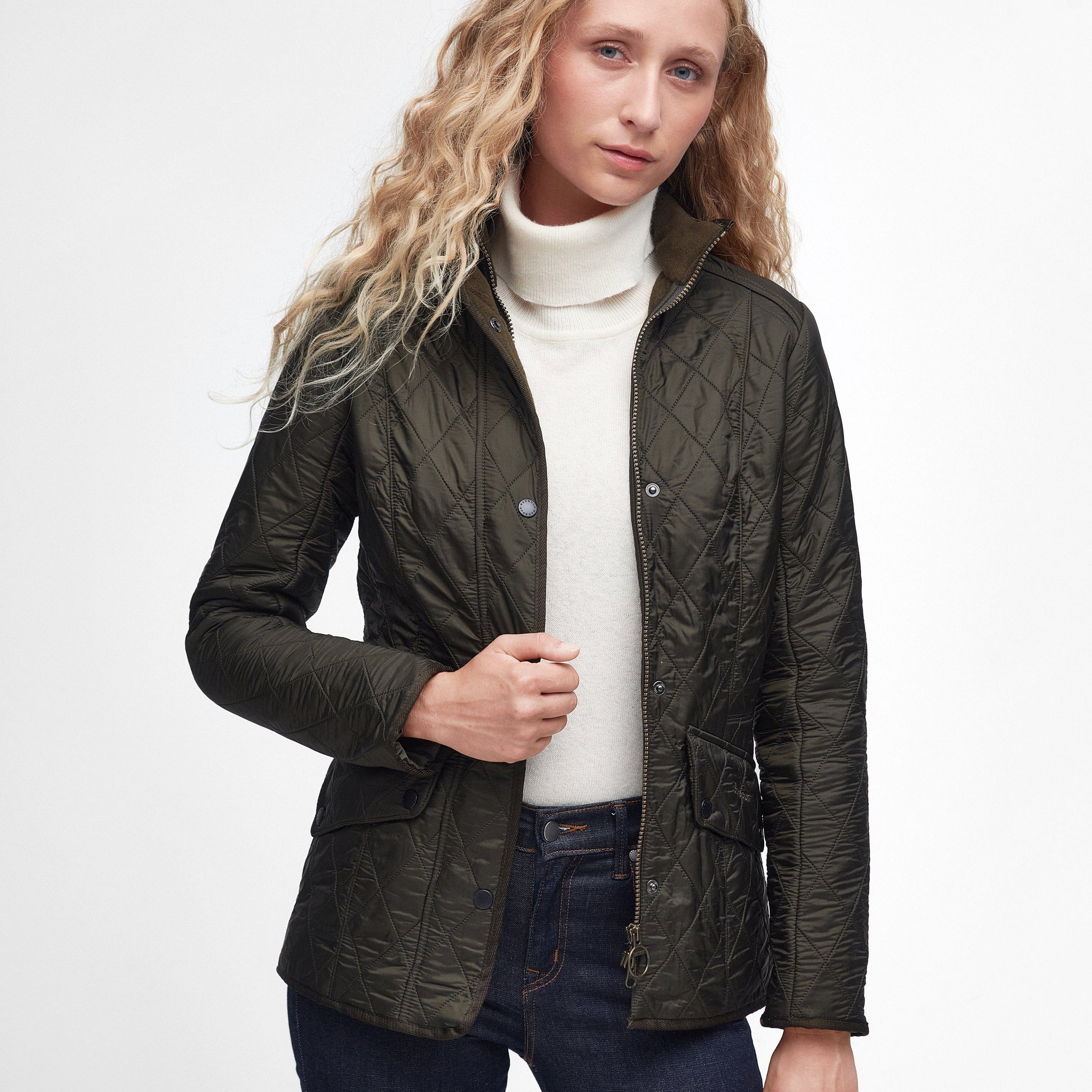Barbour Outerwear Cavalry Polarquilt Jacket- Olive