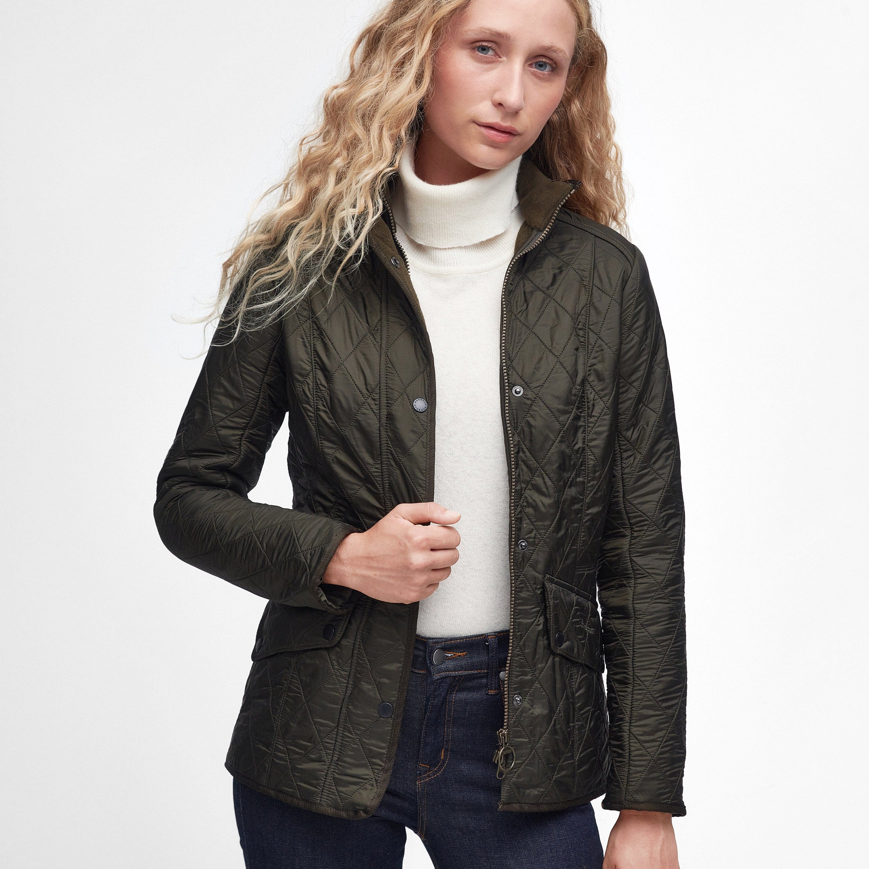 Barbour Outerwear Cavalry Polarquilt Jacket- Olive