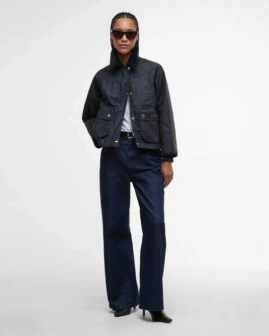 Barbour Outerwear Cropped Beadnell Waxed Jacket