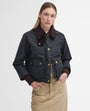 Barbour Outerwear Cropped Beadnell Waxed Jacket- Sage