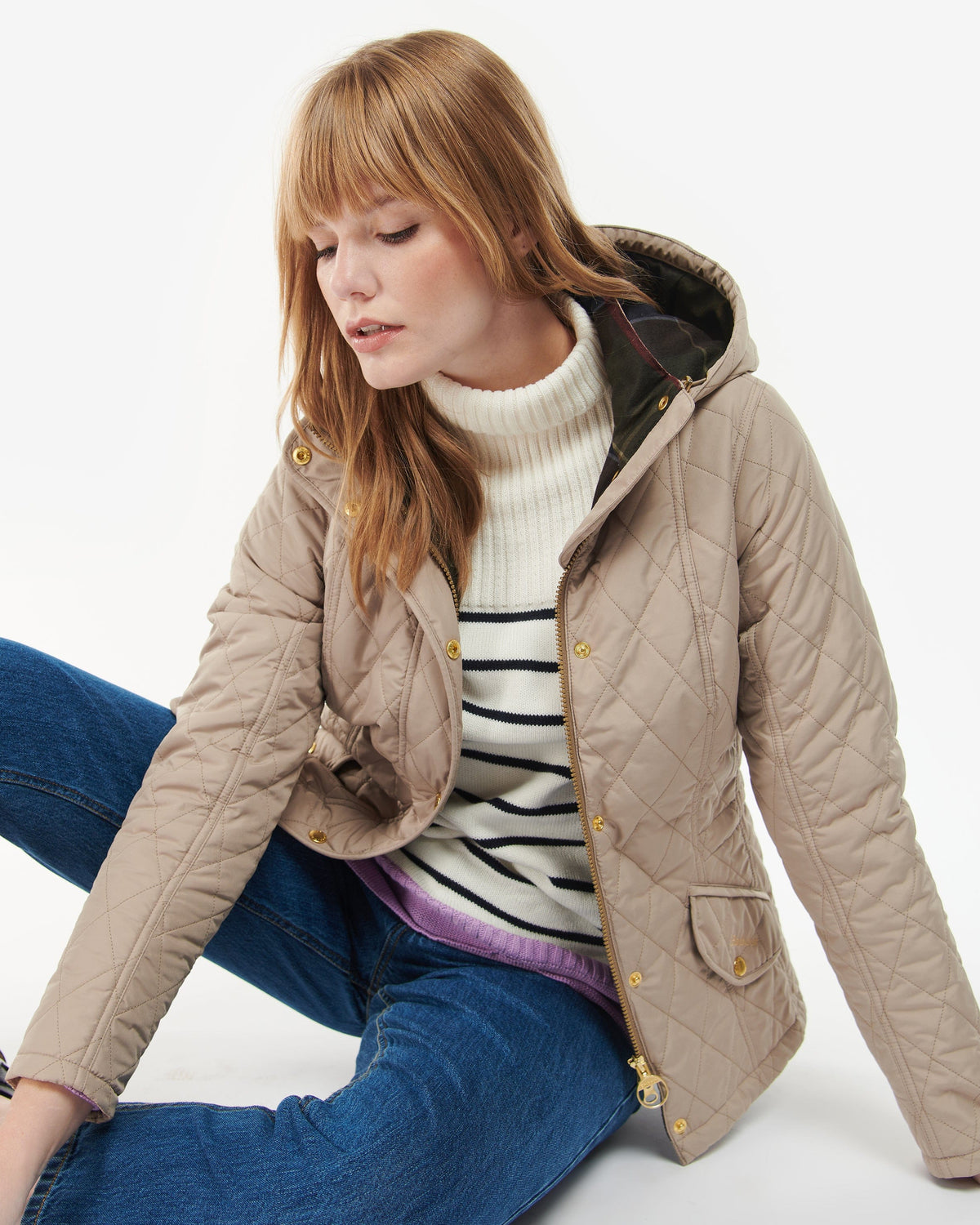Barbour Outerwear Millfire Quilted Jacket- Taupe