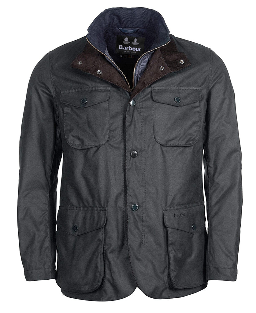 Barbour Outerwear Ogston Waxed Cotton Jacket- Navy