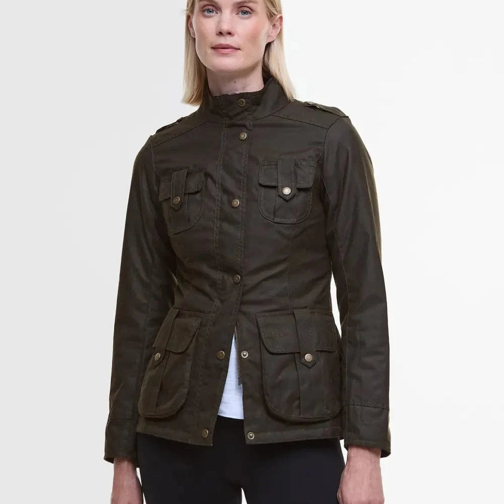 Barbour Outerwear Olive/Classic / 4 Winter Defence Waxed Jacket