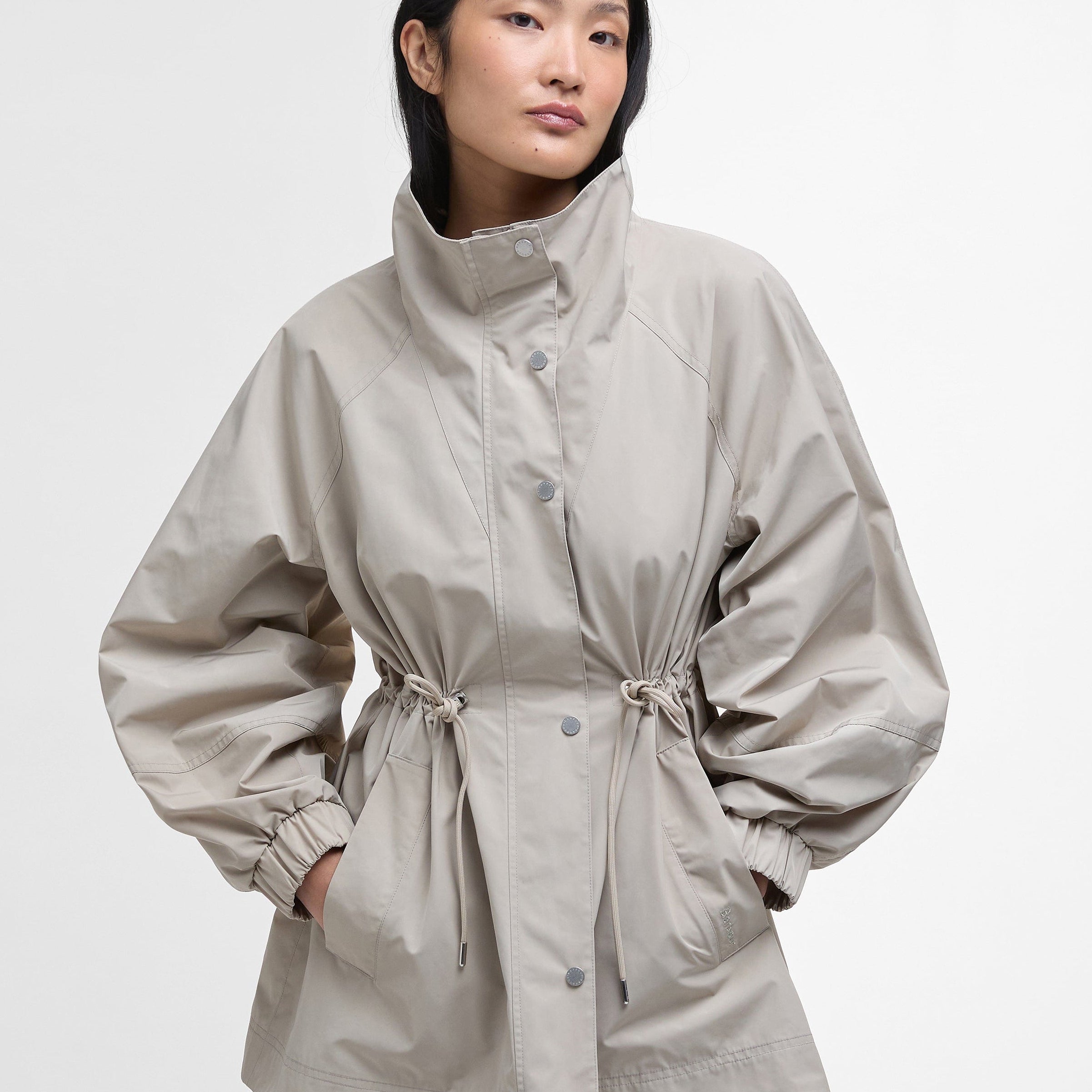 Barbour Outerwear Suri Showerproof Jacket - Light Sand/Safari Dress Tartan