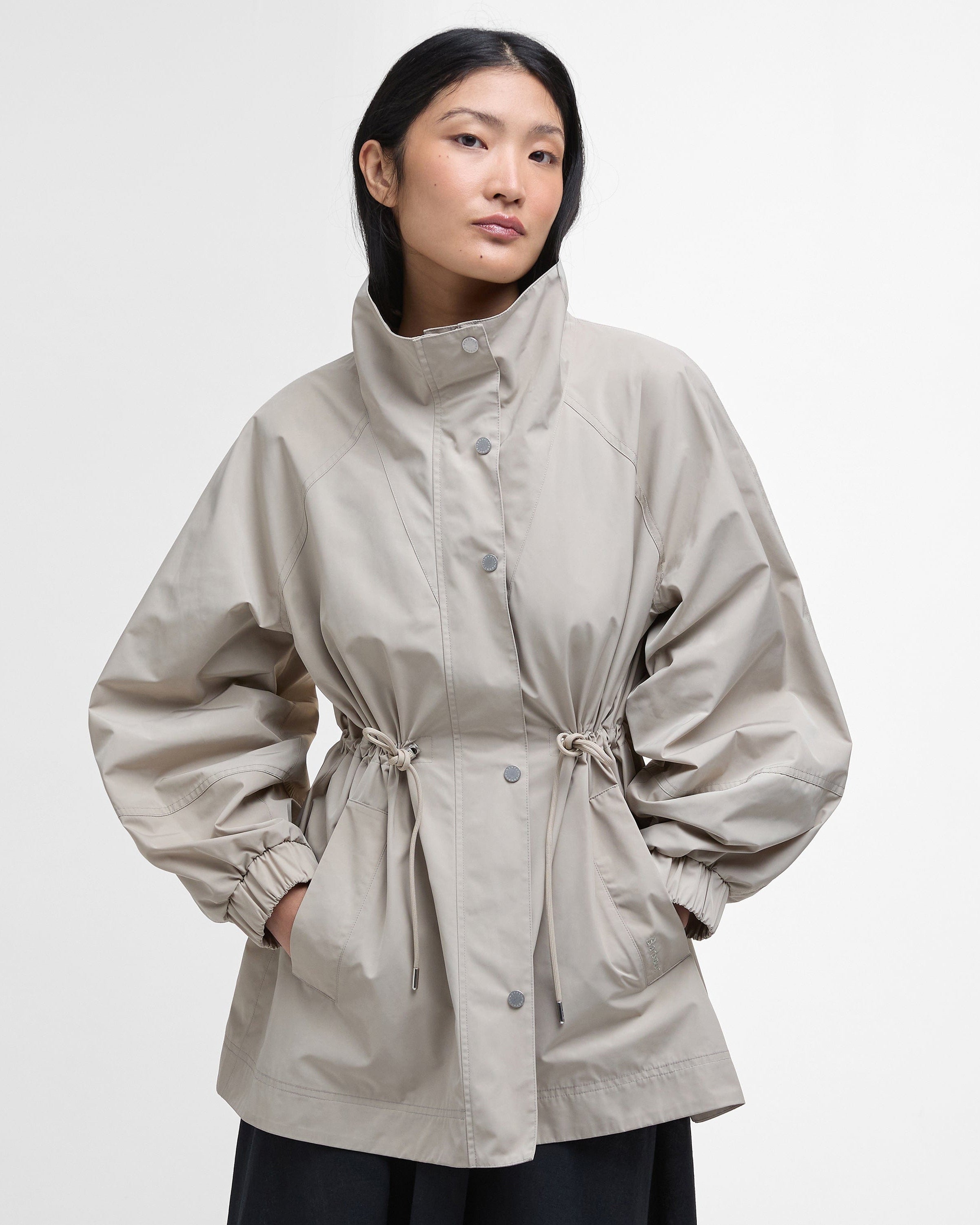Barbour Outerwear Suri Showerproof Jacket - Light Sand/Safari Dress Tartan