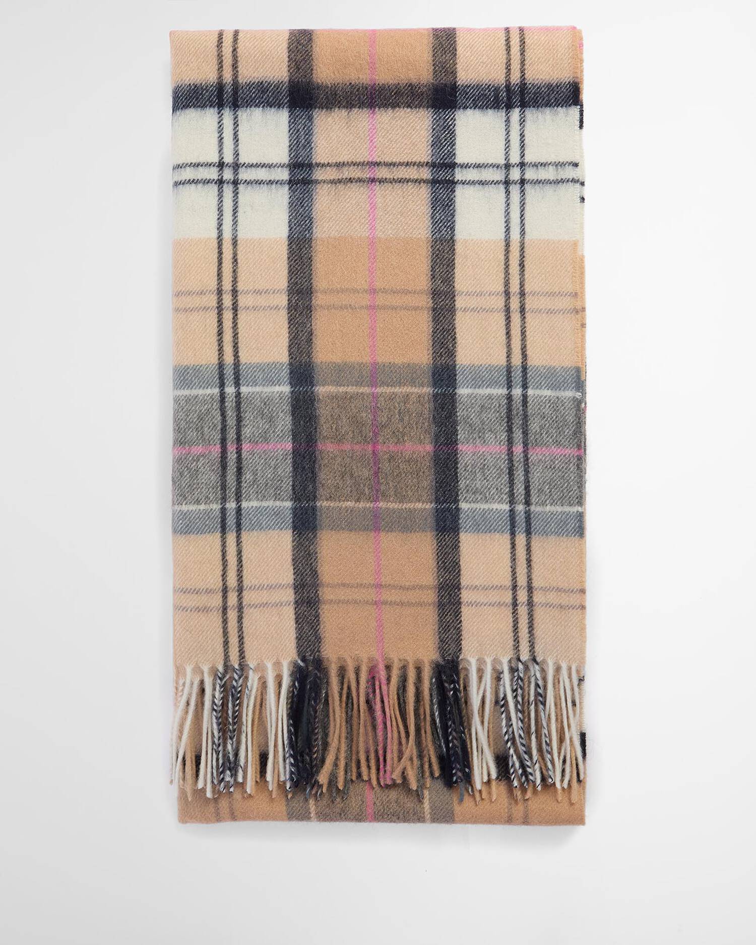 Barbour Scarves Serena Tartan Scarf in Hessian