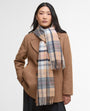 Barbour Scarves Serena Tartan Scarf in Hessian