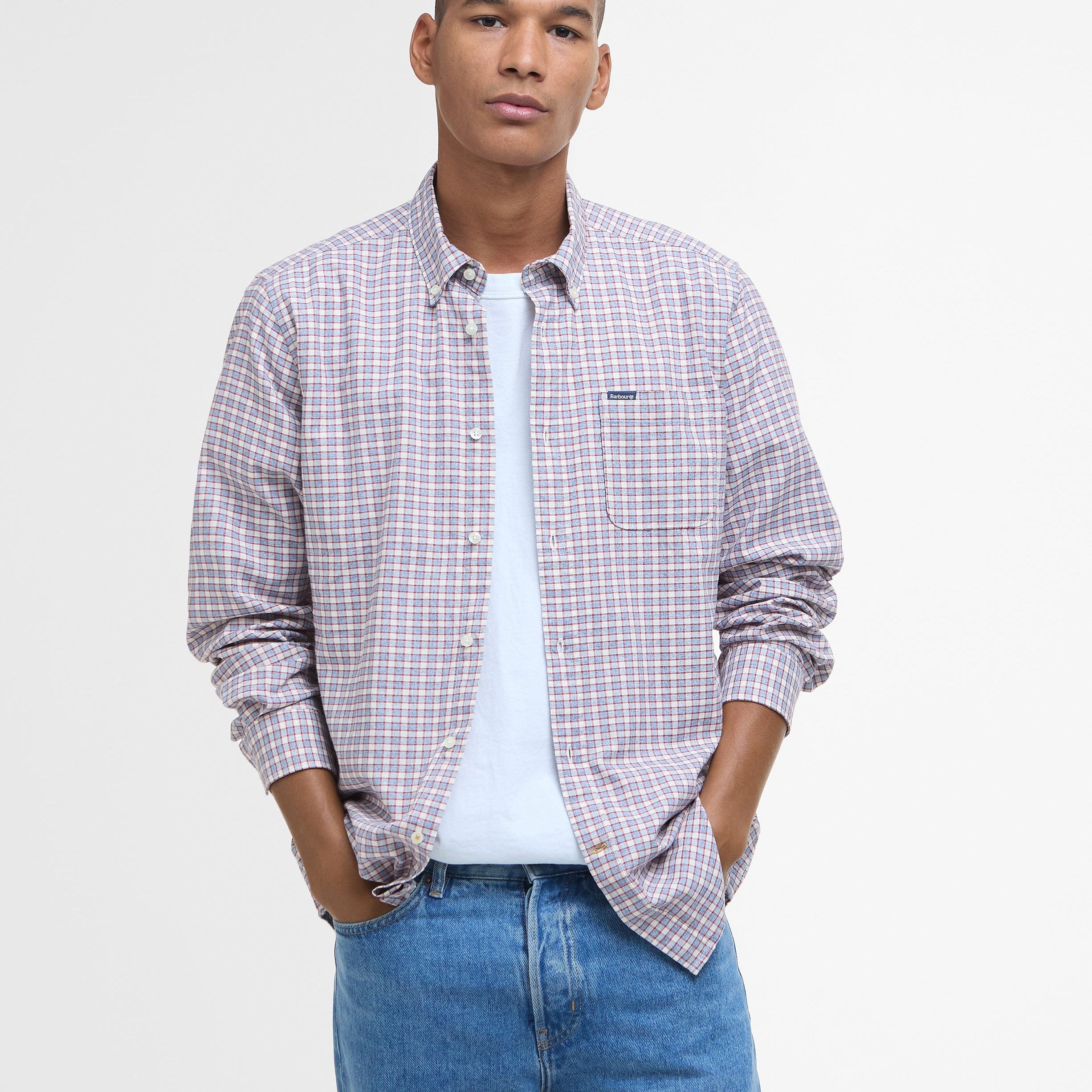 Barbour Sport Shirts Banner Tailored Long-Sleeved Shirt - Classic Red