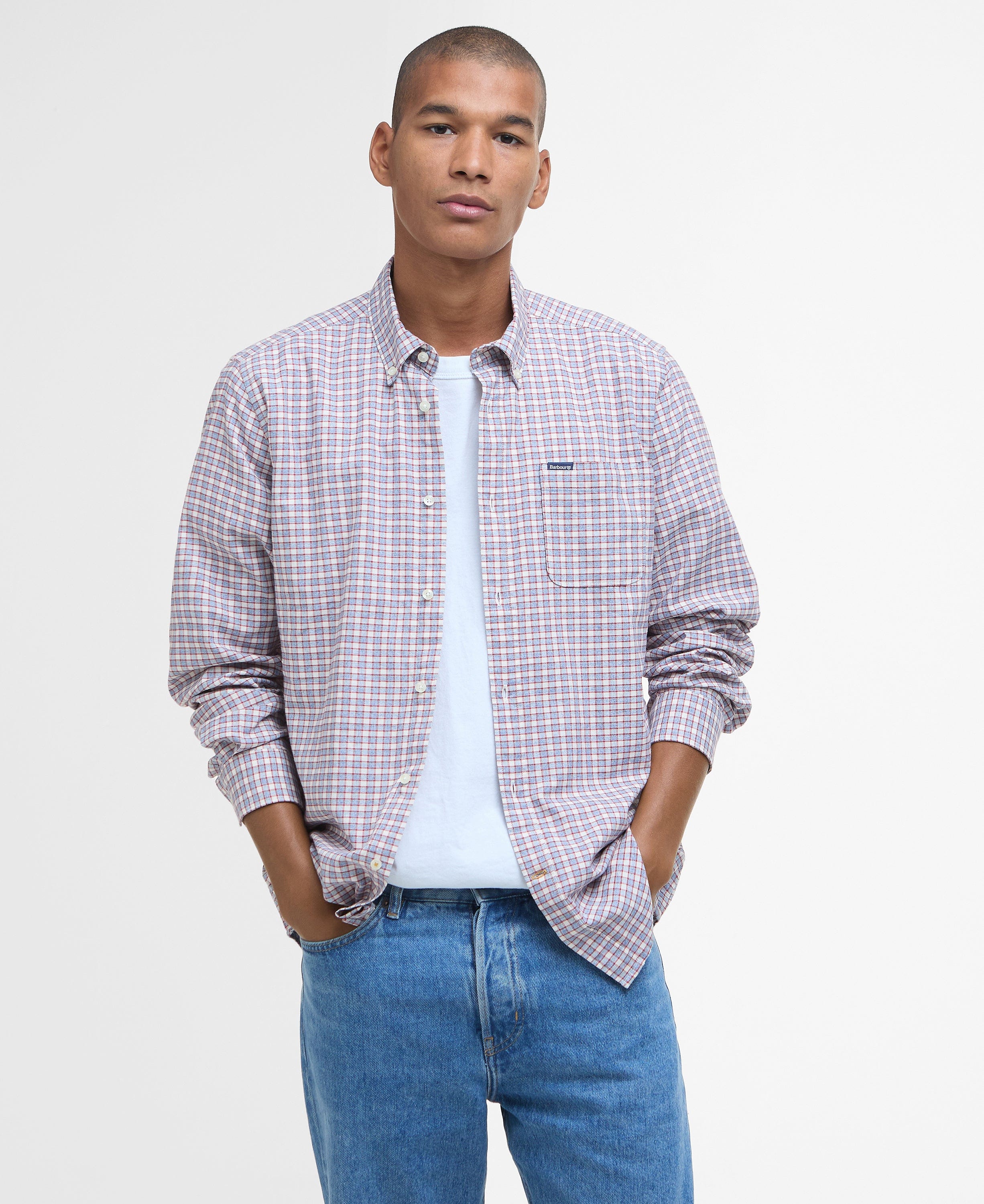 Barbour Sport Shirts Banner Tailored Long-Sleeved Shirt - Classic Red