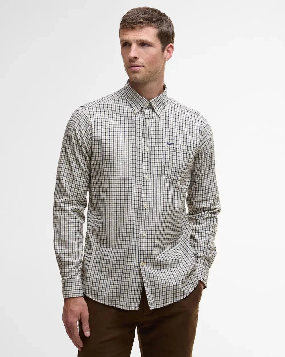 Barbour Sport Shirts washed stone / S Padshaw Tailored Long-Sleeved Shirt