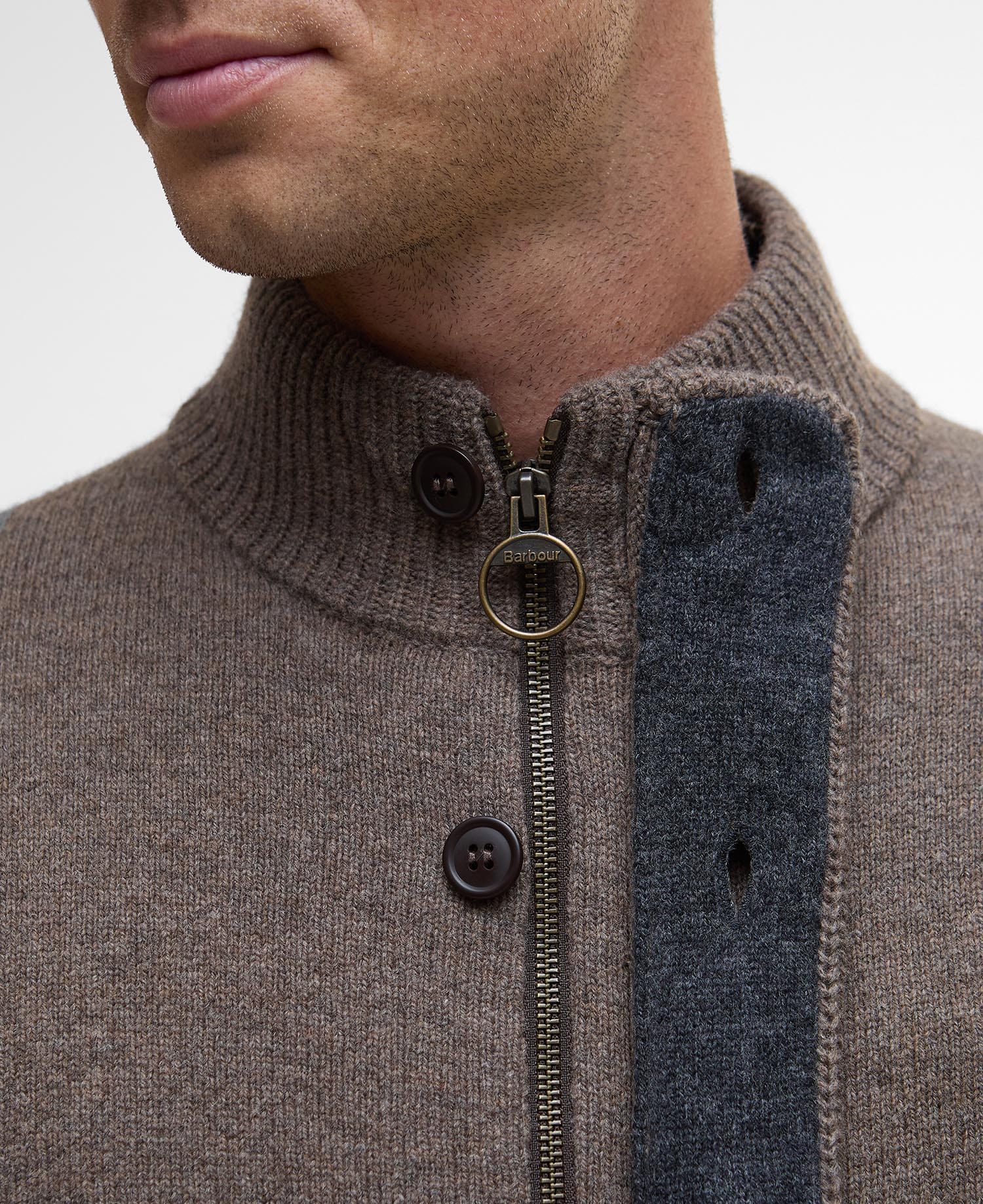 Barbour Sweaters Essential Elbow-Patch Cardigan