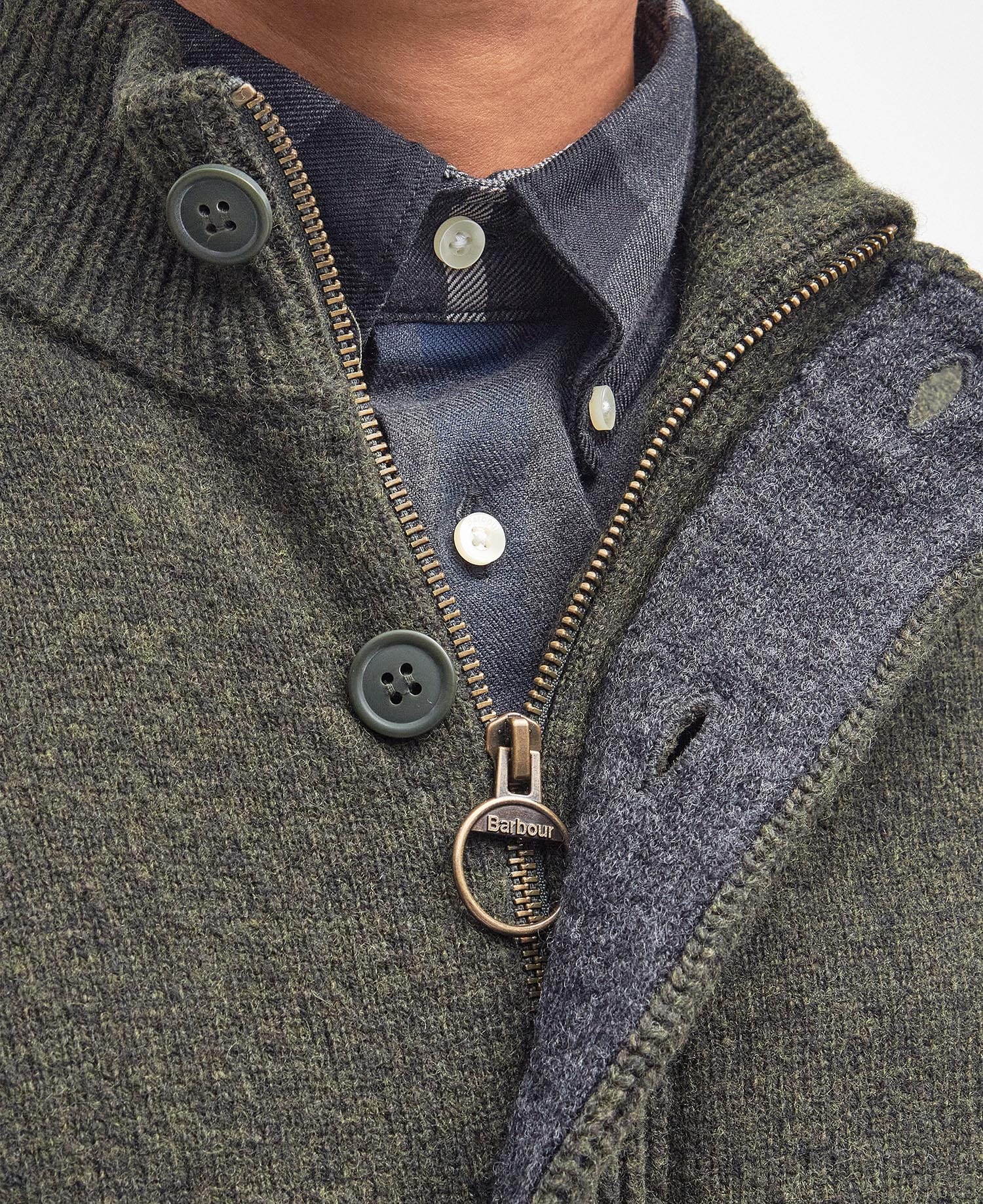 Barbour Sweaters Essential Elbow-Patch Cardigan