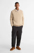 Barbour Sweaters Essentials Fleck Wool Shawl Neck Jumper
