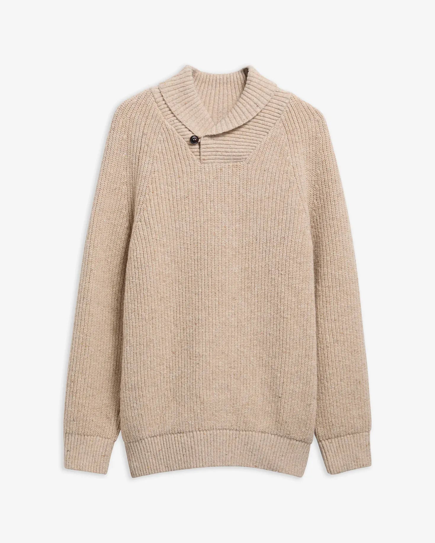 Barbour Sweaters Essentials Fleck Wool Shawl Neck Jumper