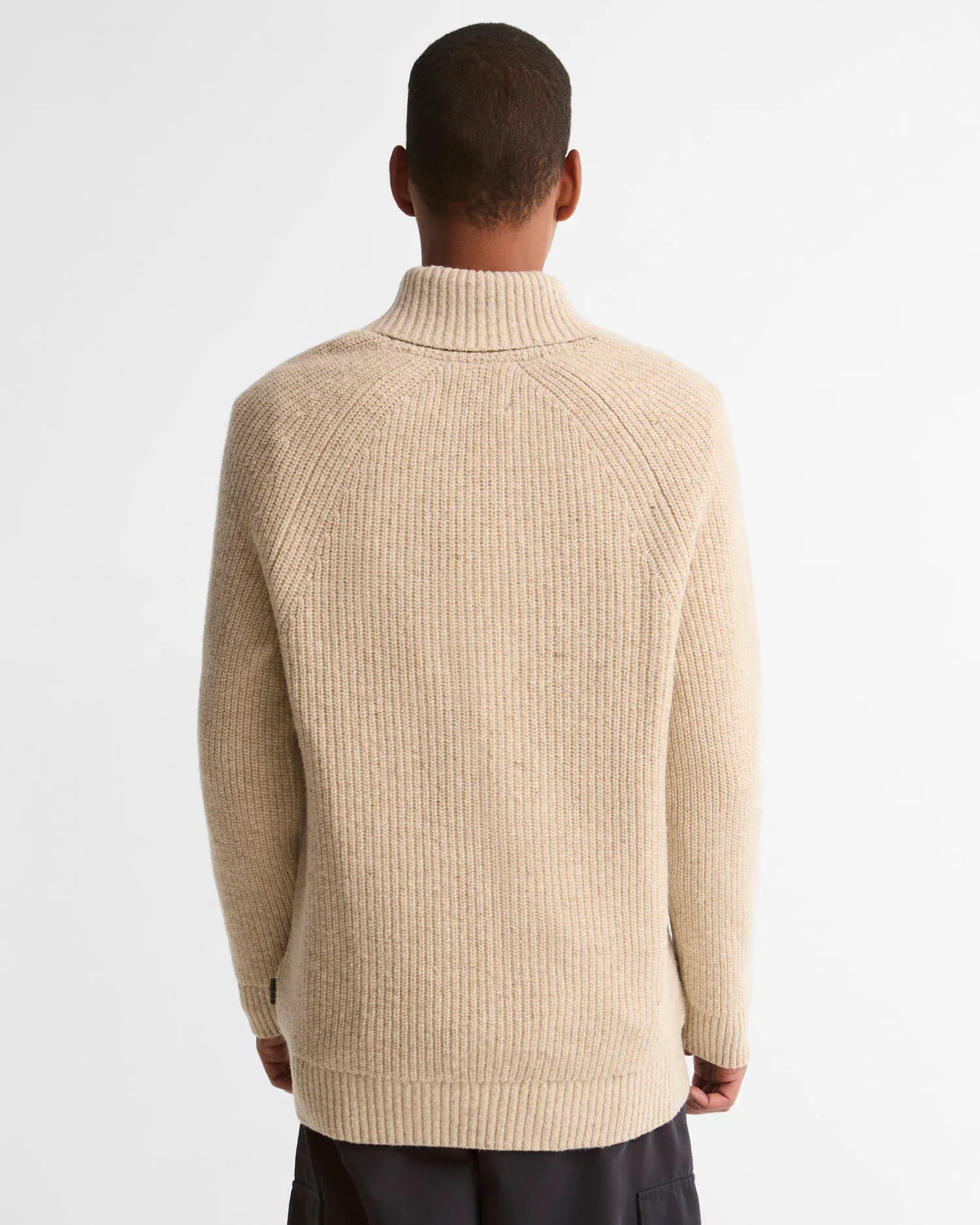Barbour Sweaters Essentials Fleck Wool Shawl Neck Jumper