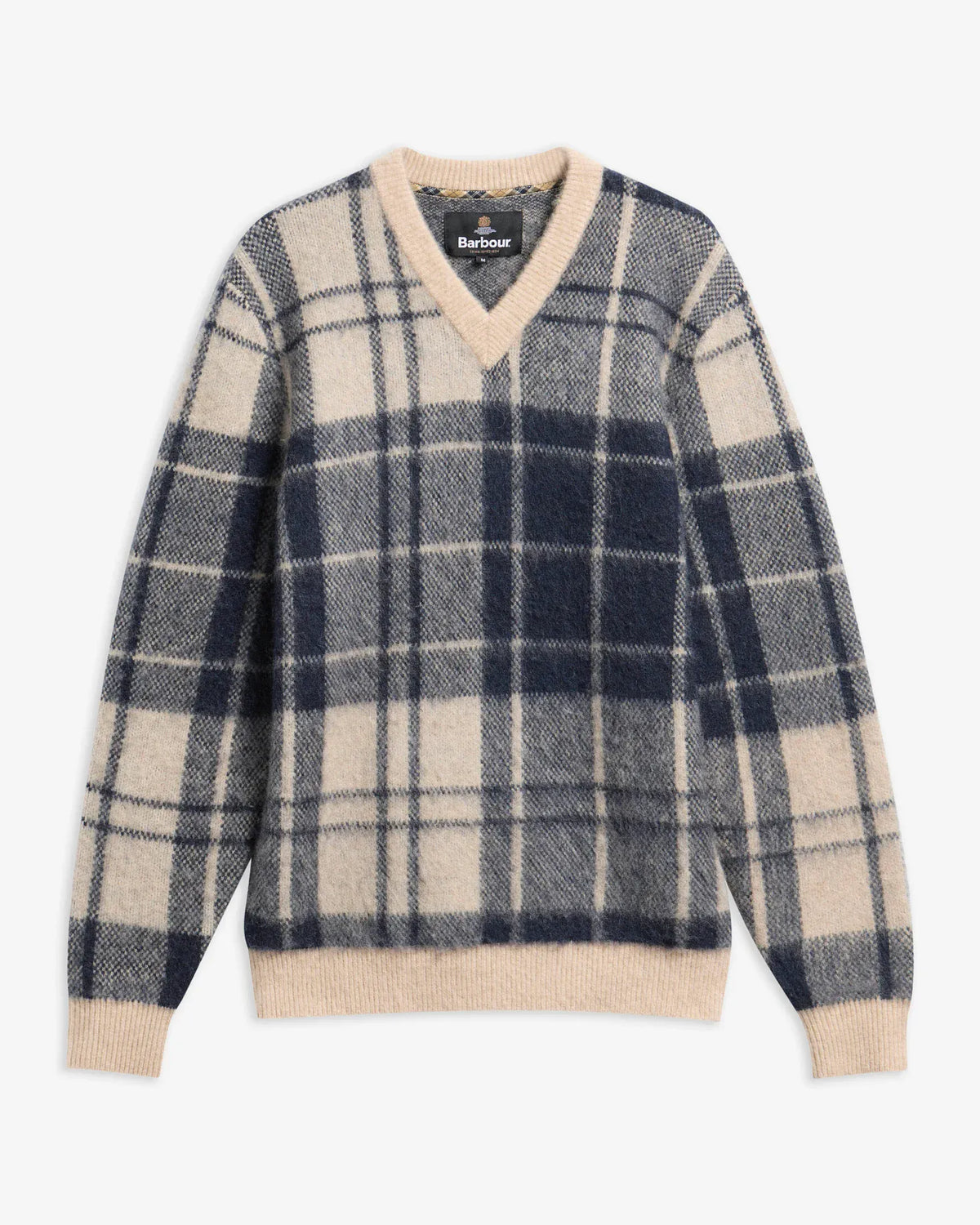 Barbour Sweaters Hunham Tartan V-Neck Jumper